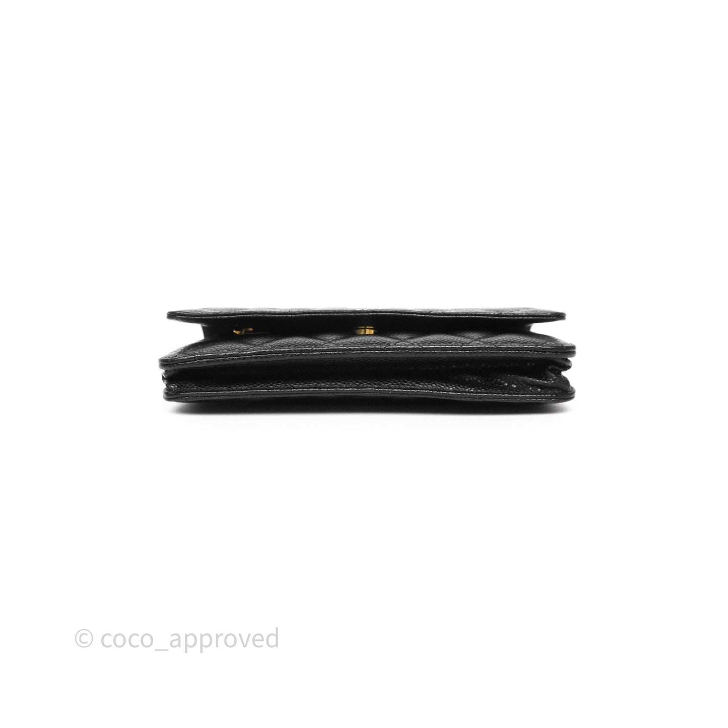 Chanel Classic Wallet On Chain WOC Quilted  Black Caviar Gold Hardware