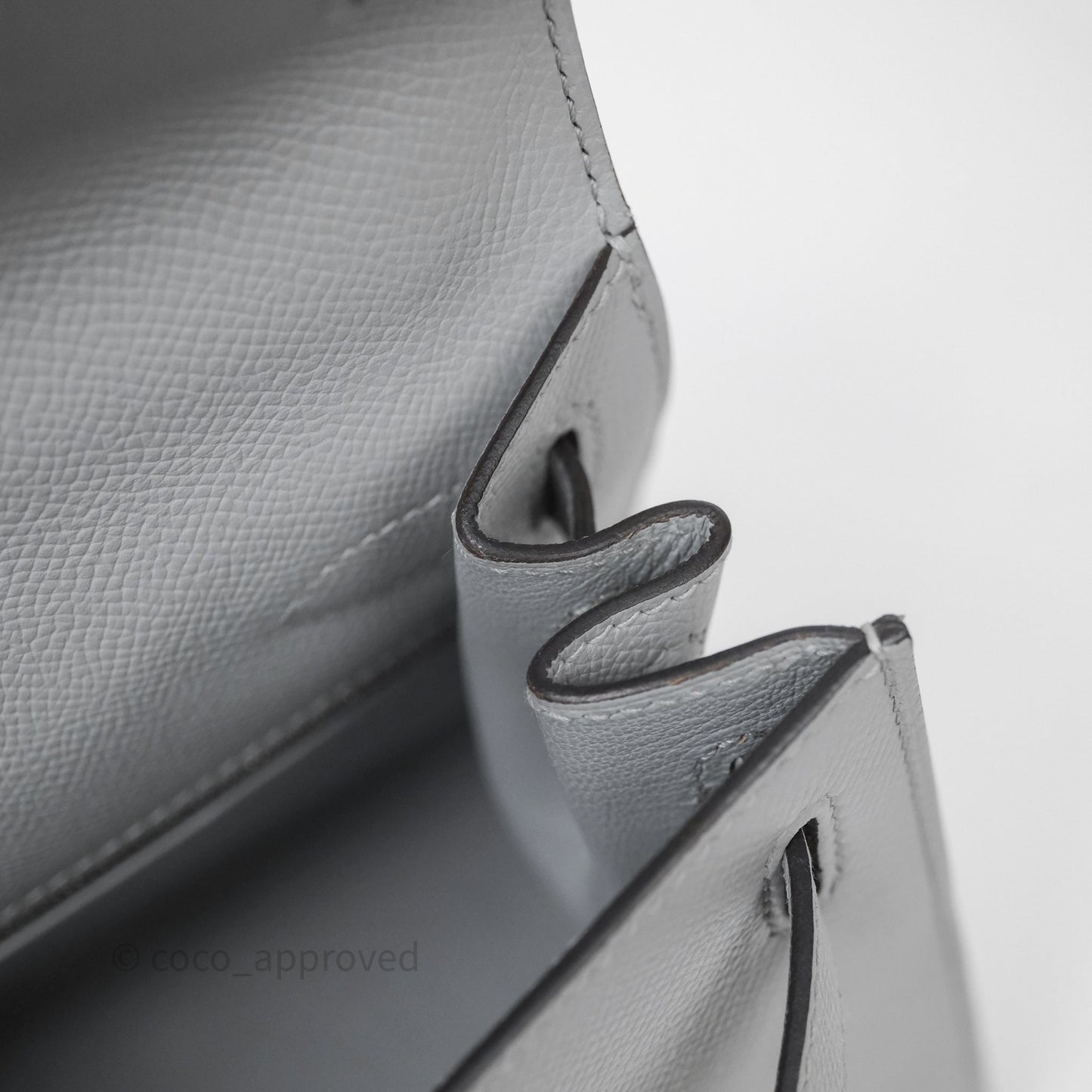 Hermès Kelly 28 Bleu Glacier 8U Epsom Palladium Hardware