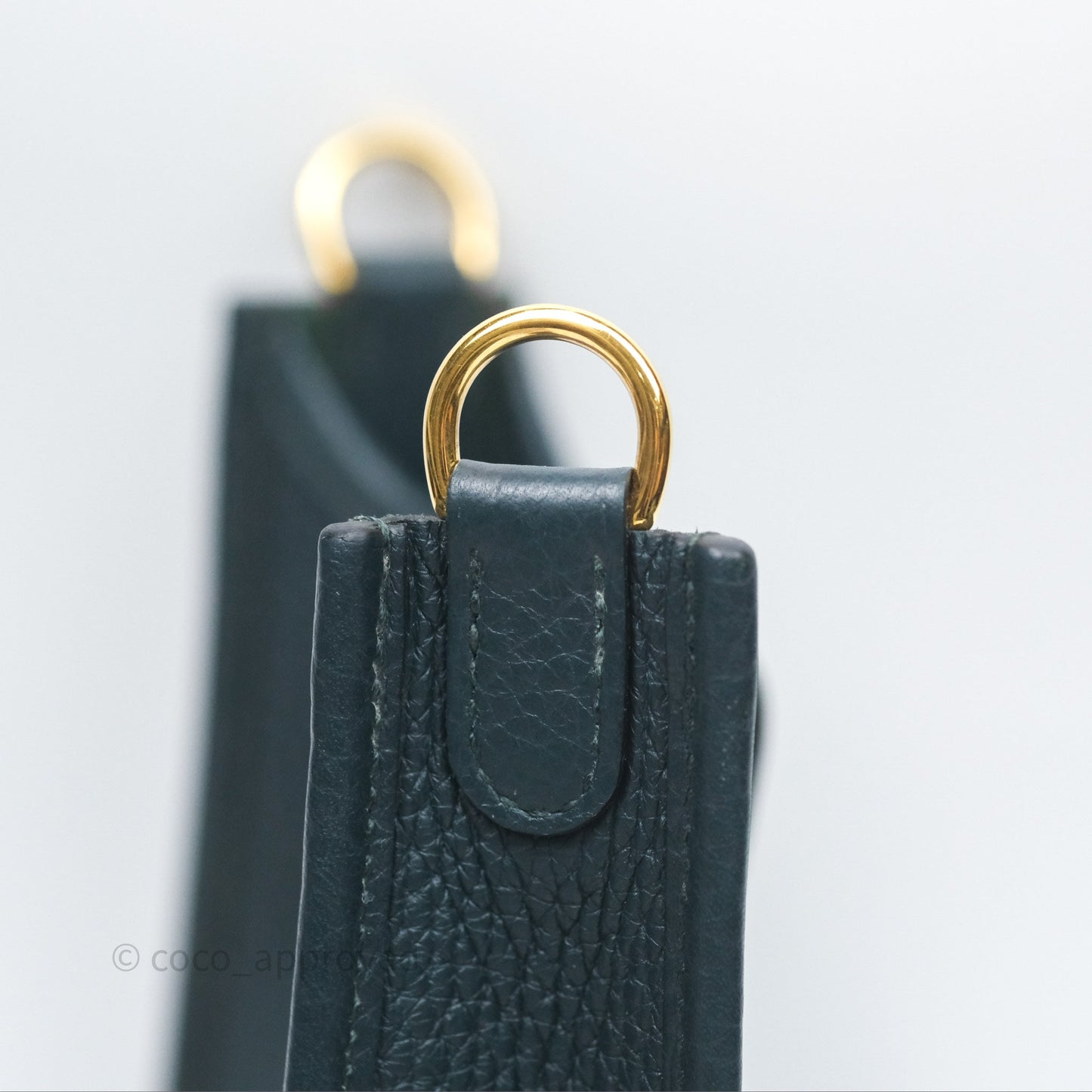Hermès Mini Evelyne 16 Vert Cypres 6O Clemence Gold Hardware