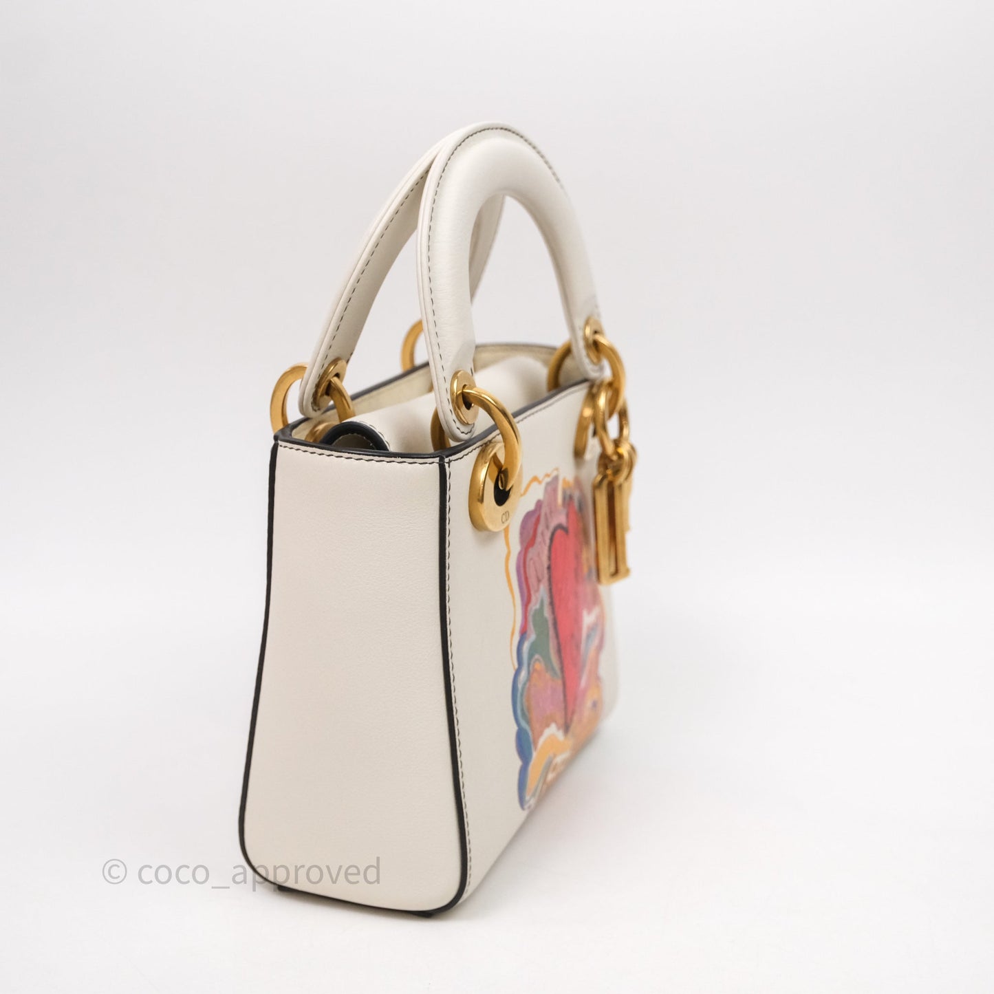 Christian Dior Mini Lady Dior Niki De Saint Phalle Calfskin White