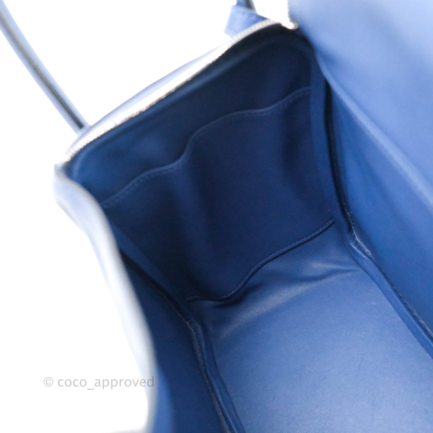 Hermès Lindy 26 Tressage de Cuir Swift Bleu Brighton Palladium Hardware