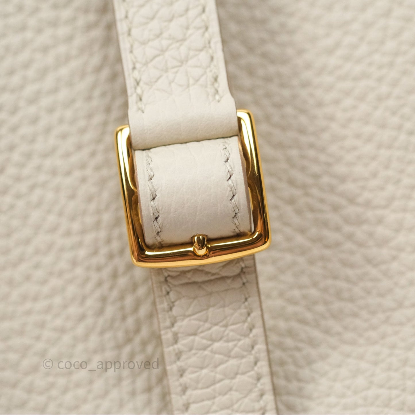 Hermès Halzan 25  Beton 8L Clemence Gold Hardware