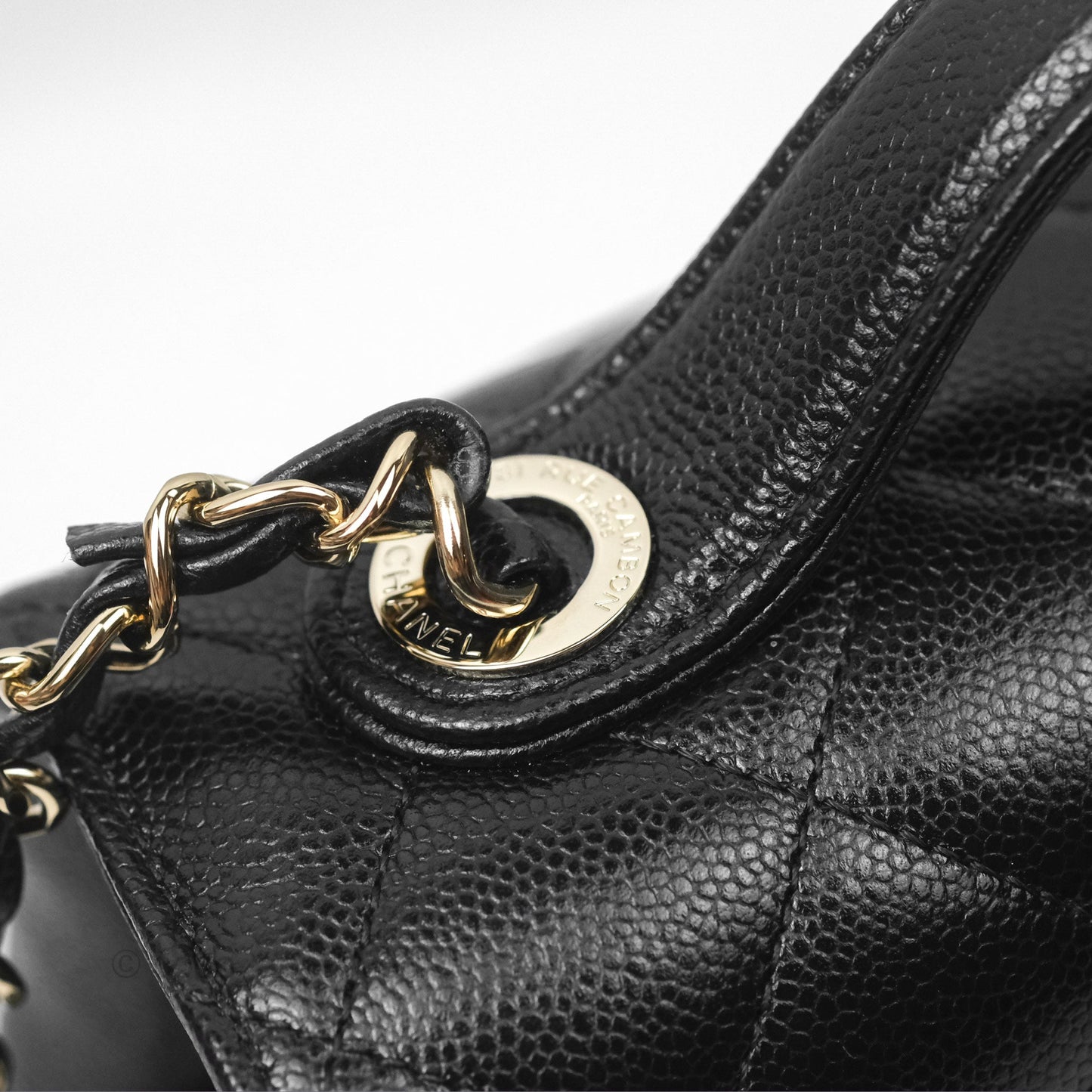 Chanel Quilted Medium Business Affinity Flap Black Caviar Light Gold Hardware