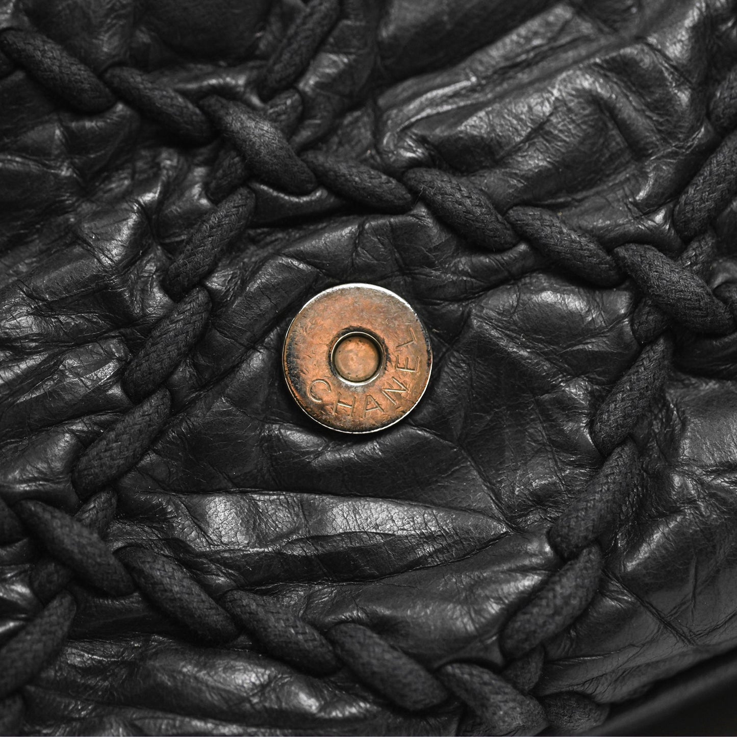 Chanel Large Flap Bag Dark Navy Silver Hardware
