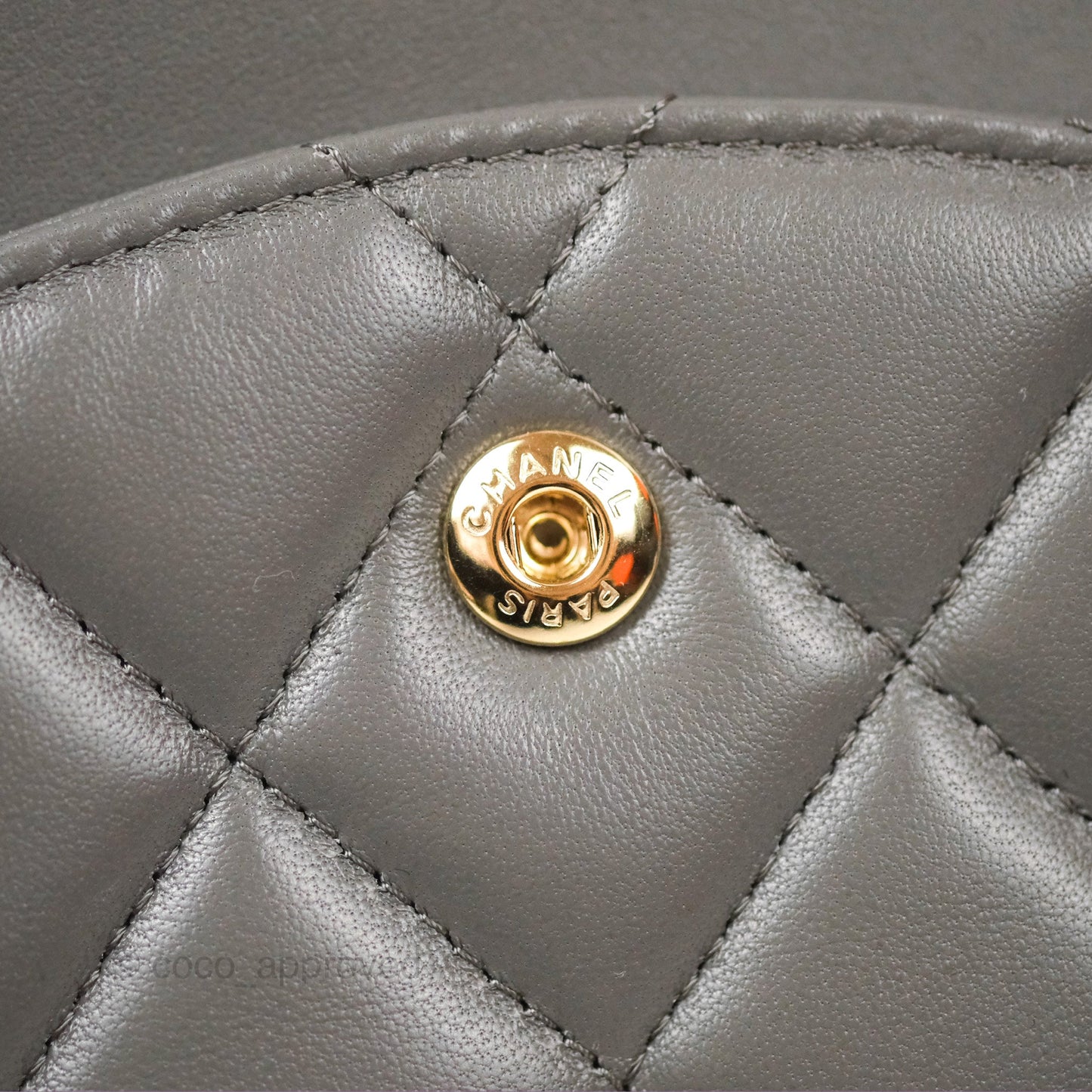 Chanel Jumbo Double Flap Dark Grey Lambskin Gold Hardware⁣⁣