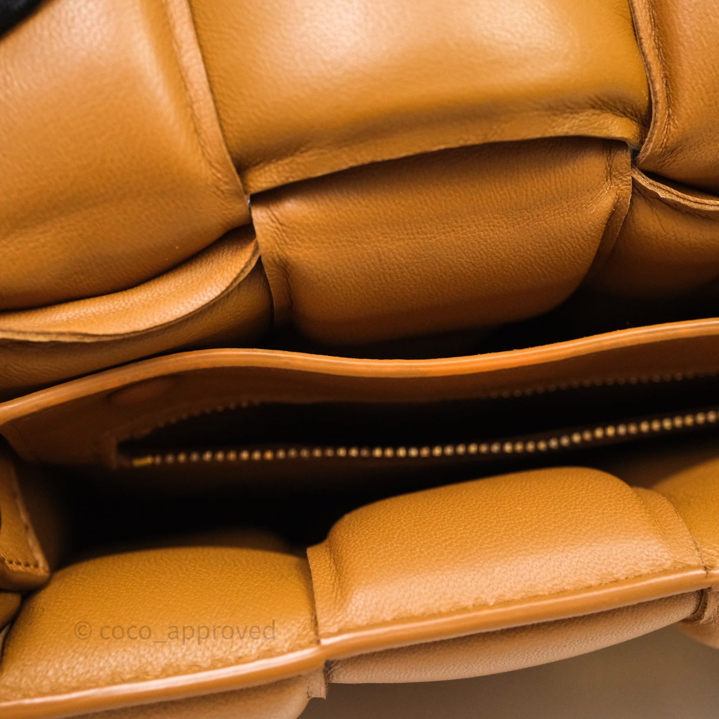 Bottega Veneta Padded Cassette Camel Lambskin