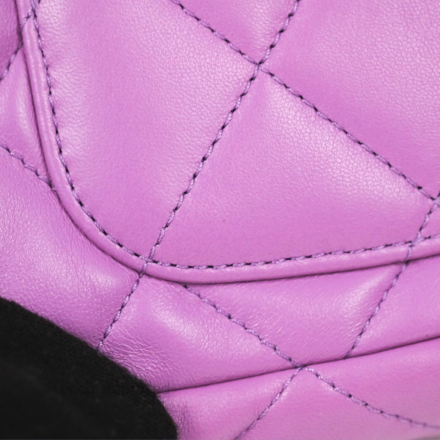 Chanel Quilted Mini CC Funky Town Flap Purple Lambskin Gold Hardware
