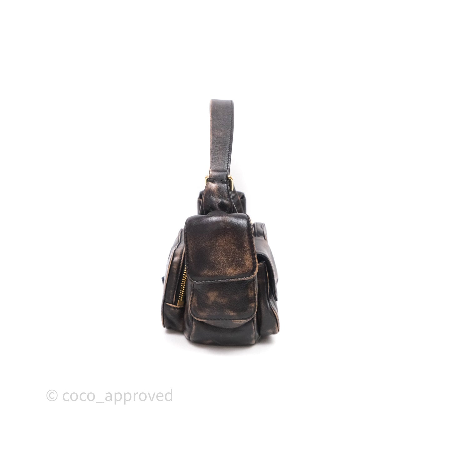Miumiu Nappa leather Pocket bag Coffee