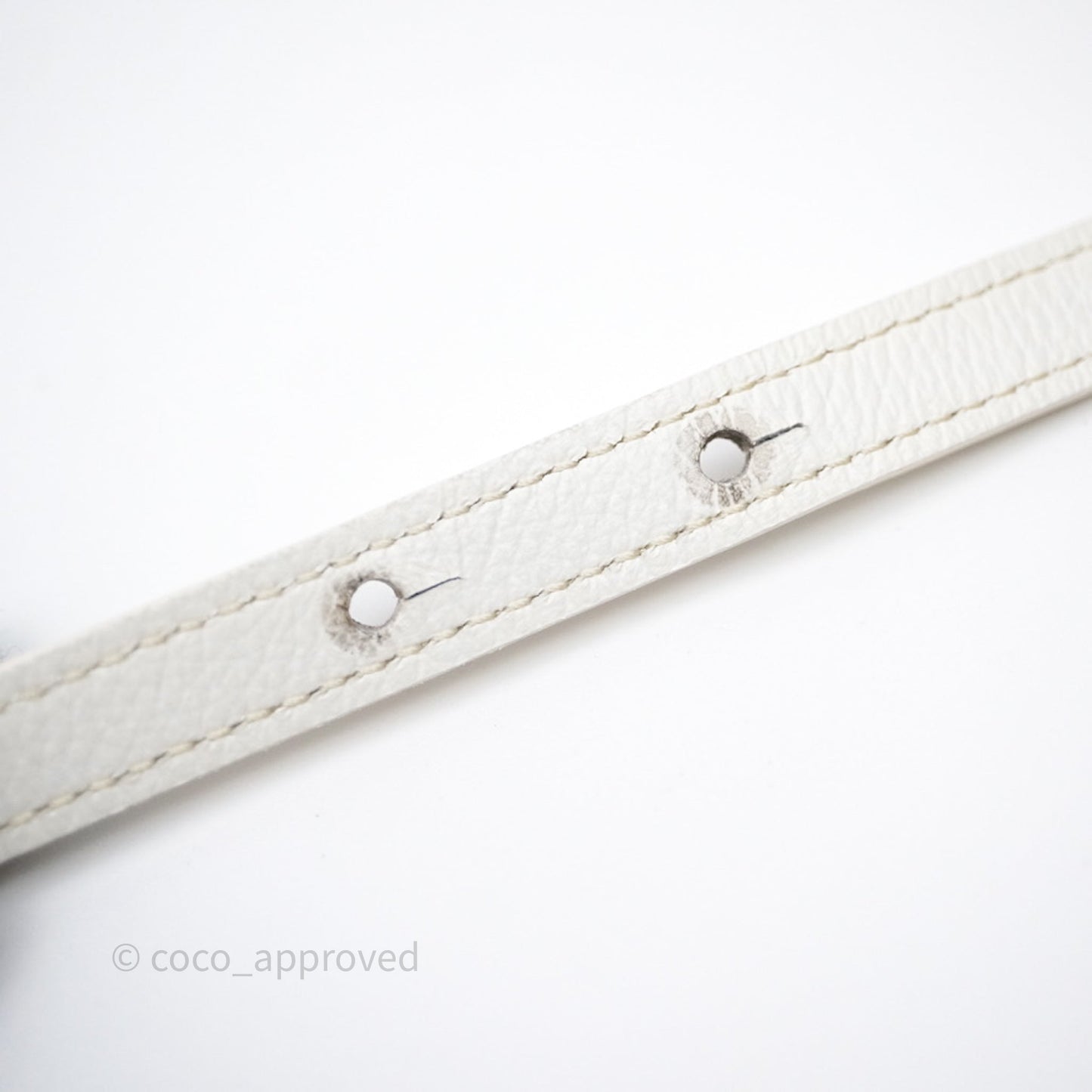 Goyard Saïgon Mini Bag Chevroches Calfskin White Silver Hardware