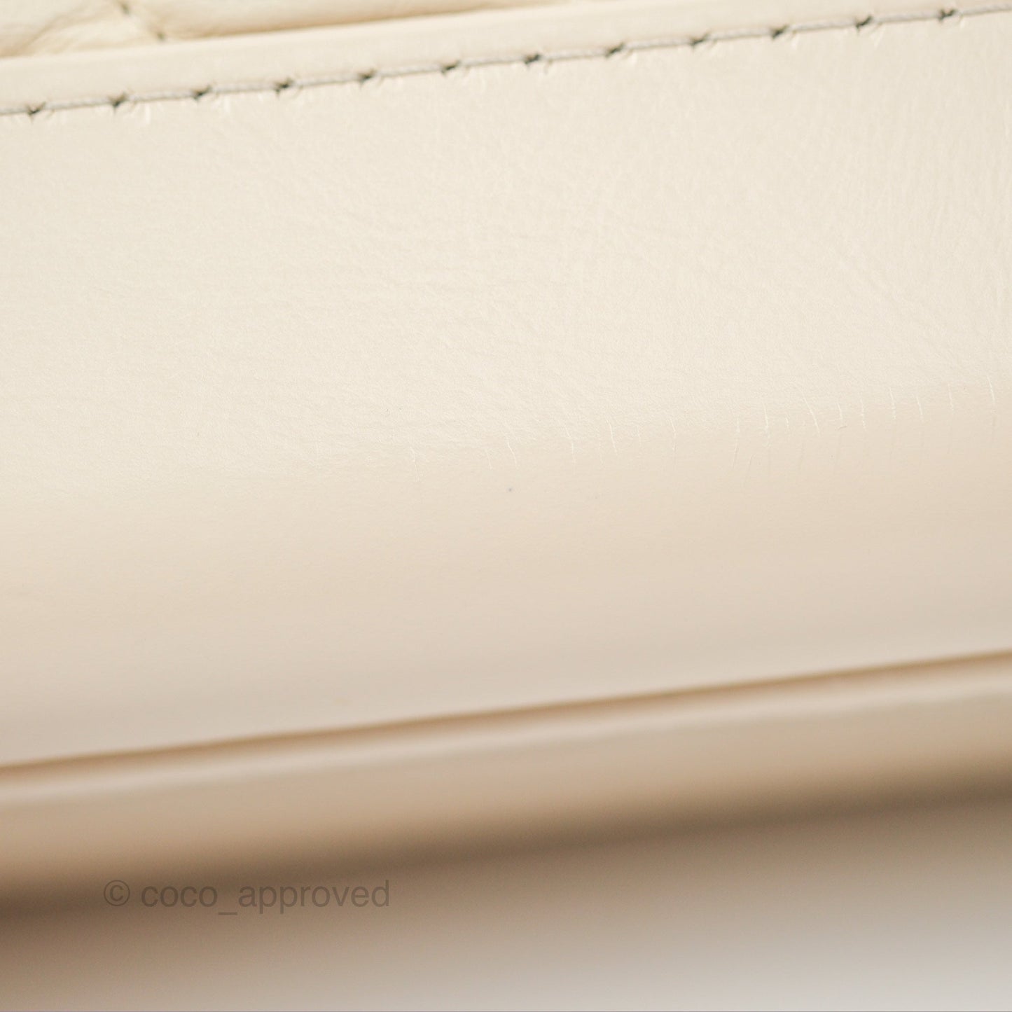 Chanel Small Gabrielle Hobo Chevron Ivory Beige Aged Calfskin
