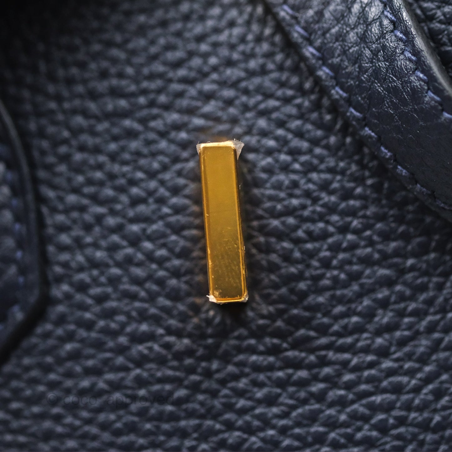 Hermès Birkin 25 Retourne Bleu Nuit 2Z Togo Gold Hardware