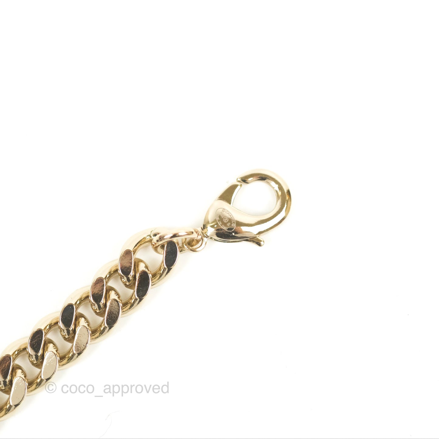 Chanel Chain Pearl CC Choker Gold Tone 22S