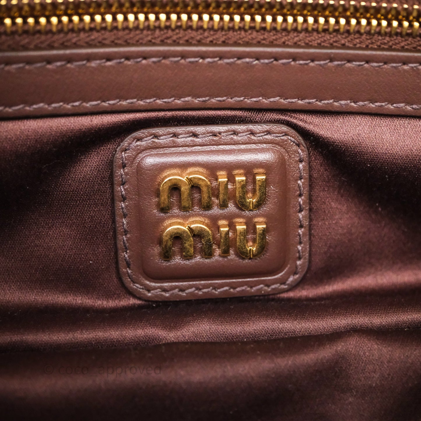 Miu Miu Arcadie Leather Bag Briarwood