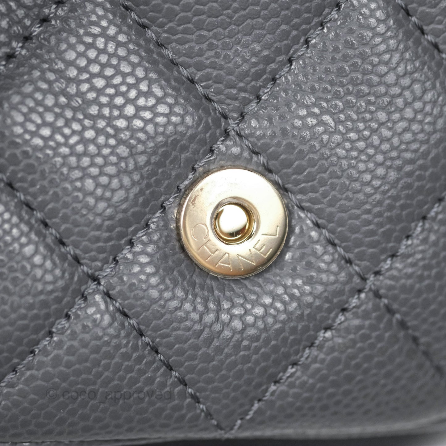 Chanel Duma Backpack Medium Grey Caviar Gold Hardware