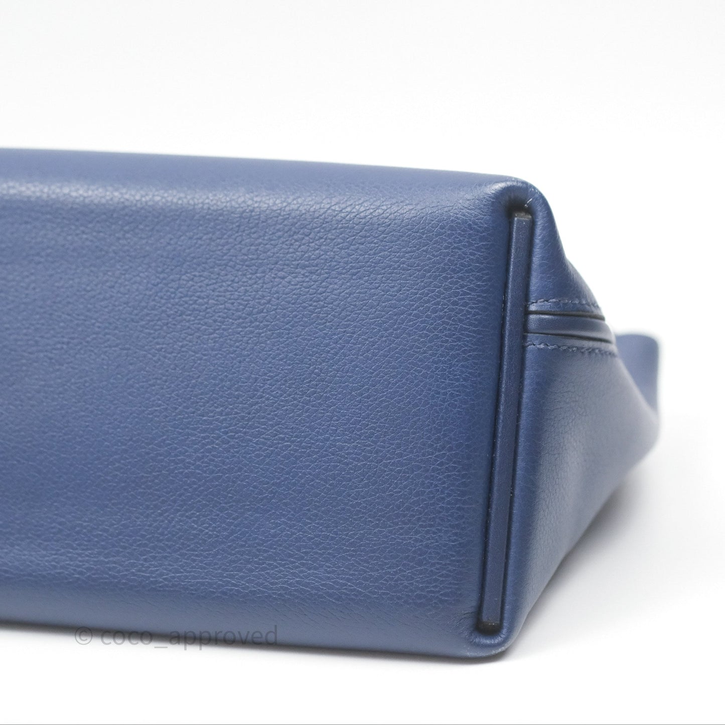 Hermès 24/24 21 Mini Bleu Saphir 73/ Bleu Indigo 76/ Bleu France 71 Evercolor/ Swift Palladium Hardware