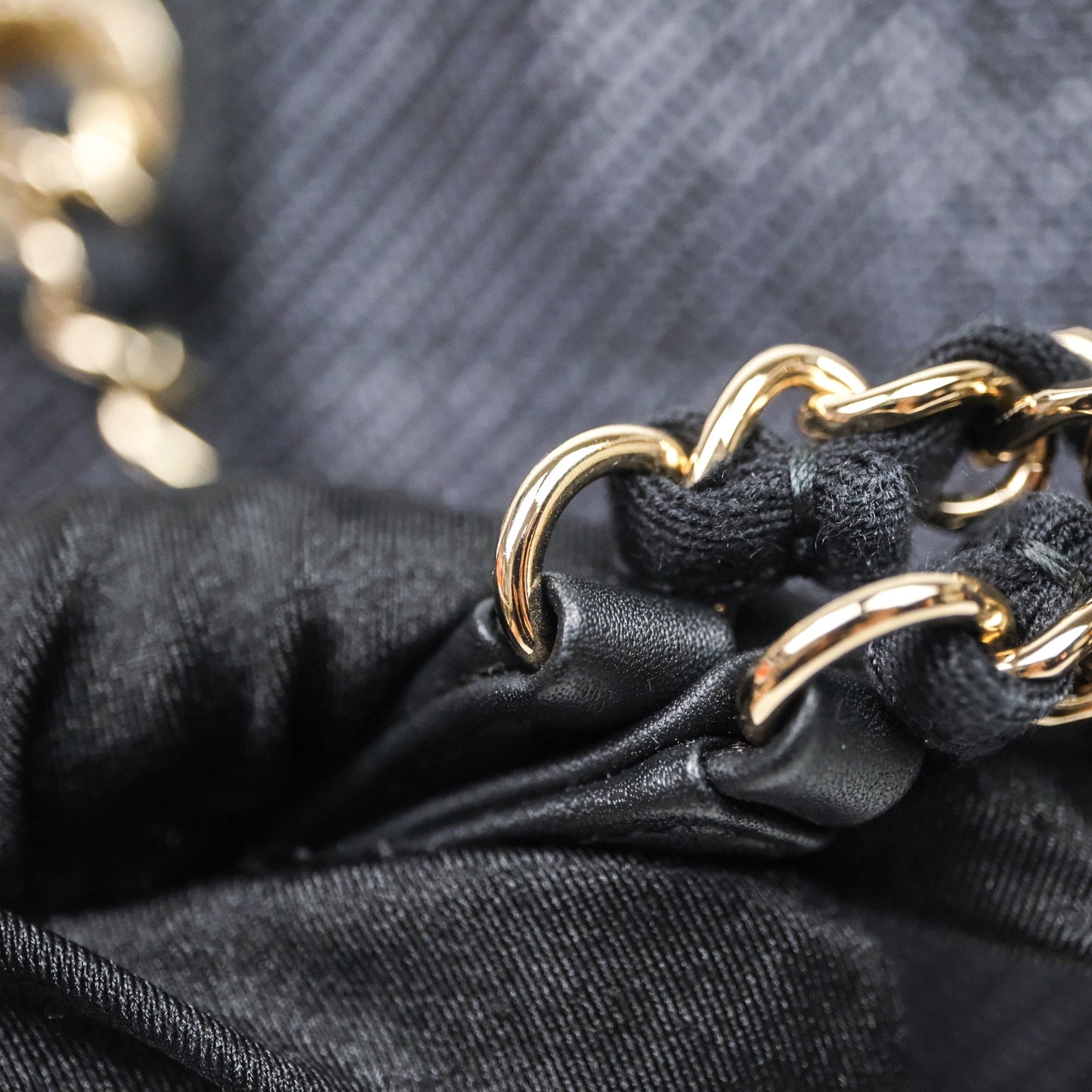Chanel Medium Deauville Navy Canvas Gold Hardware
