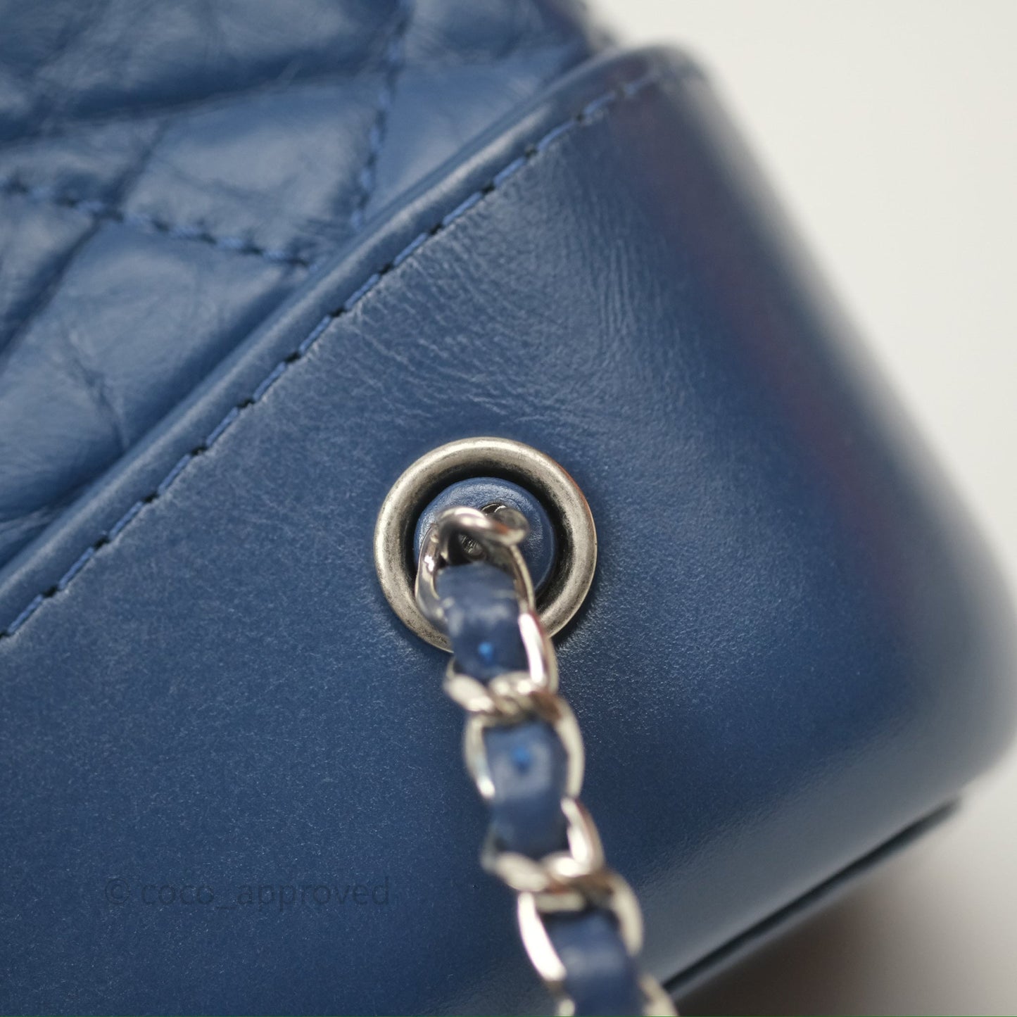 Chanel Small Gabrielle Backpack Blue Aged Calfskin