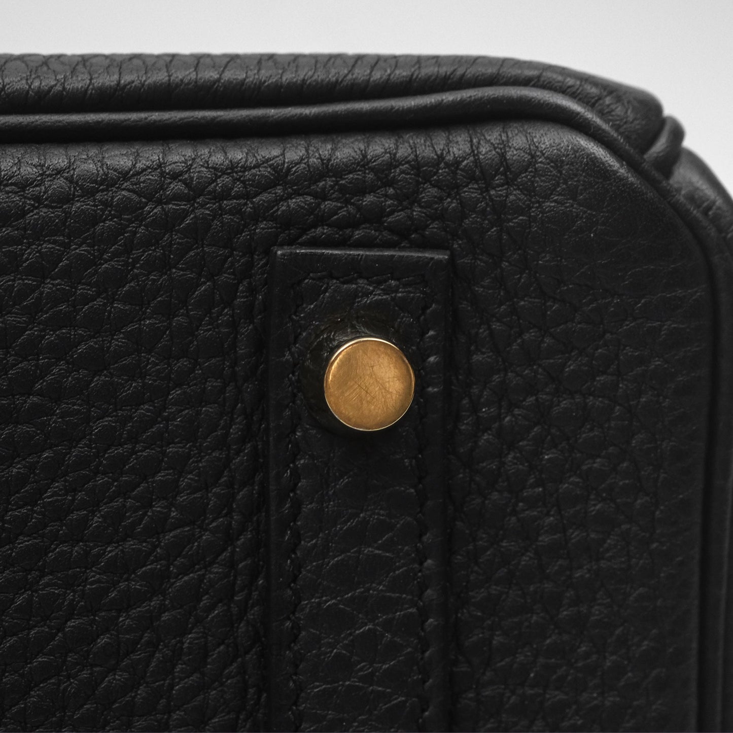 Hermès Birkin 30 Retourne Black Noir 89 Togo Gold Hardware