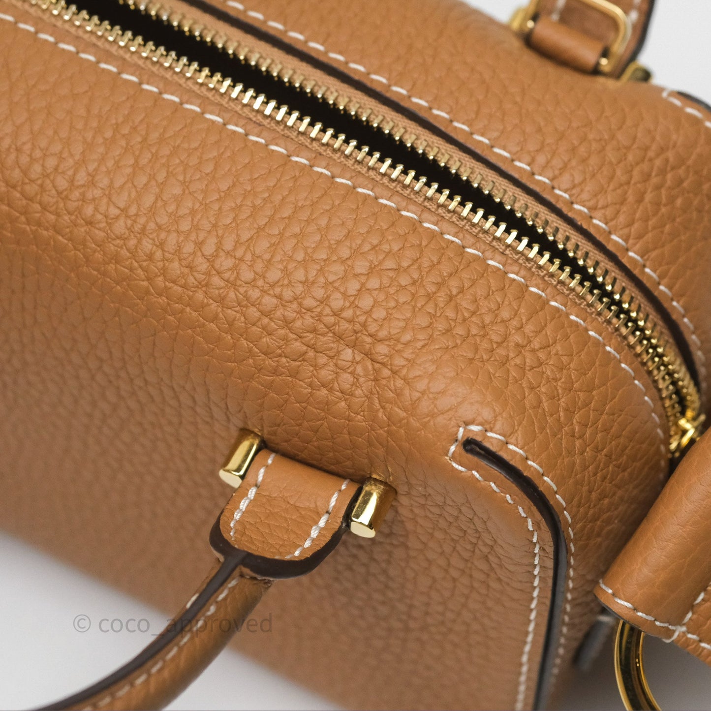 Delvaux Cool Box Nano Taurillon Soft Grained Calfskin Vegetal Ivory Gold Hardware