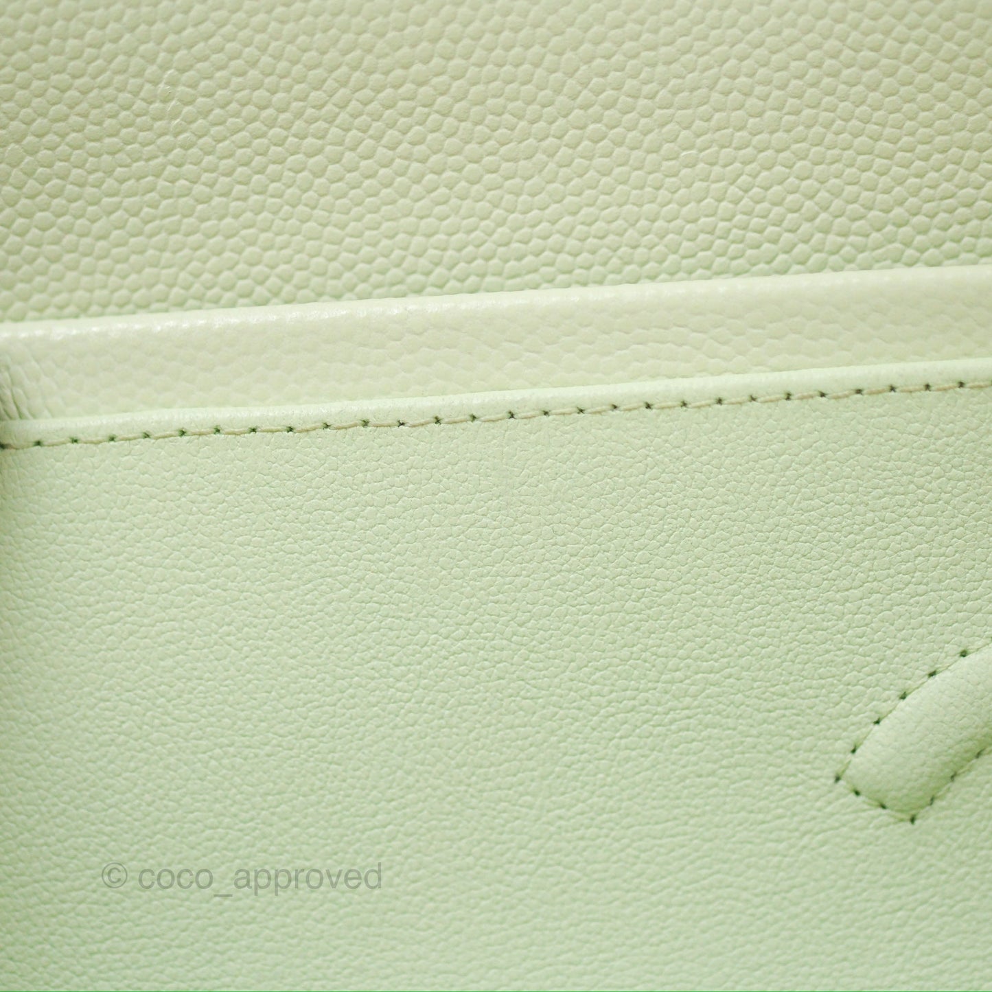 Chanel Small Quilted Classic Flap Mint Green Caviar Gold Hardware 22C