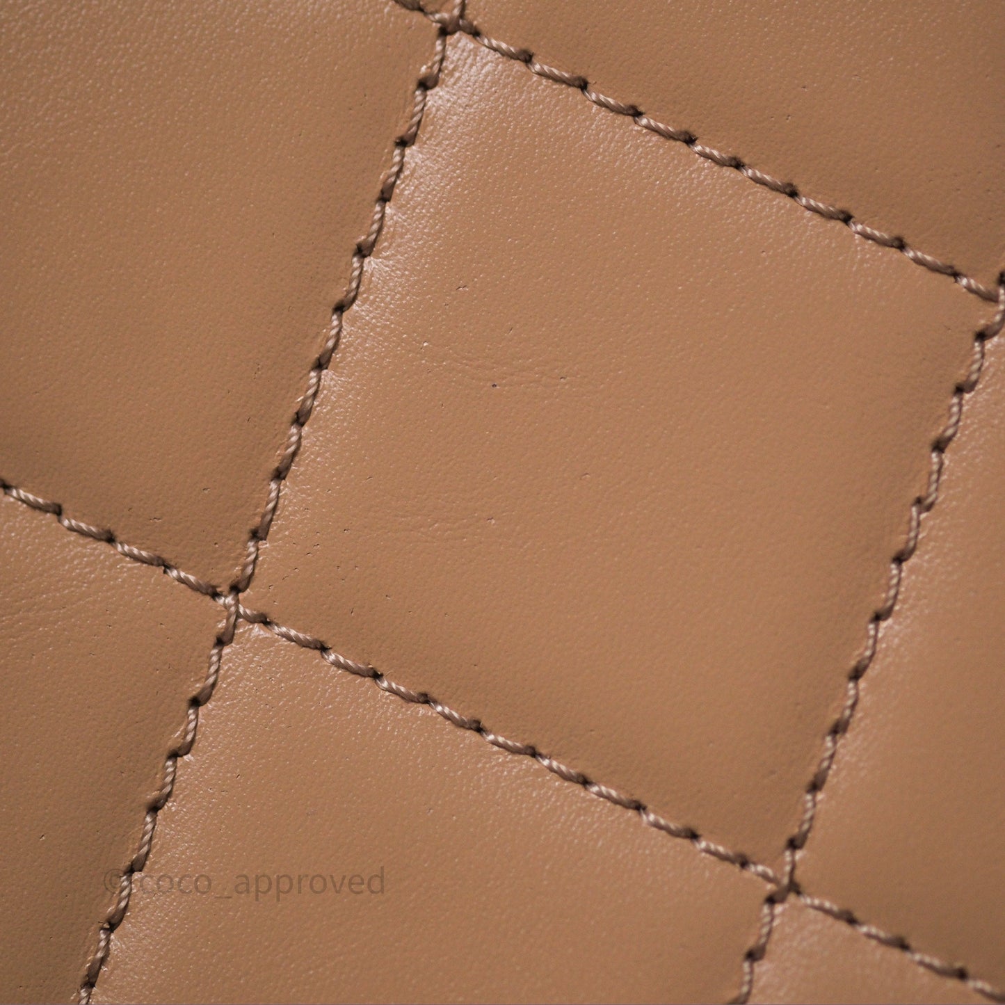 Chanel Quilted Small Perfect Fit Adjustable Beige Calfskin Gold Hardware 21A