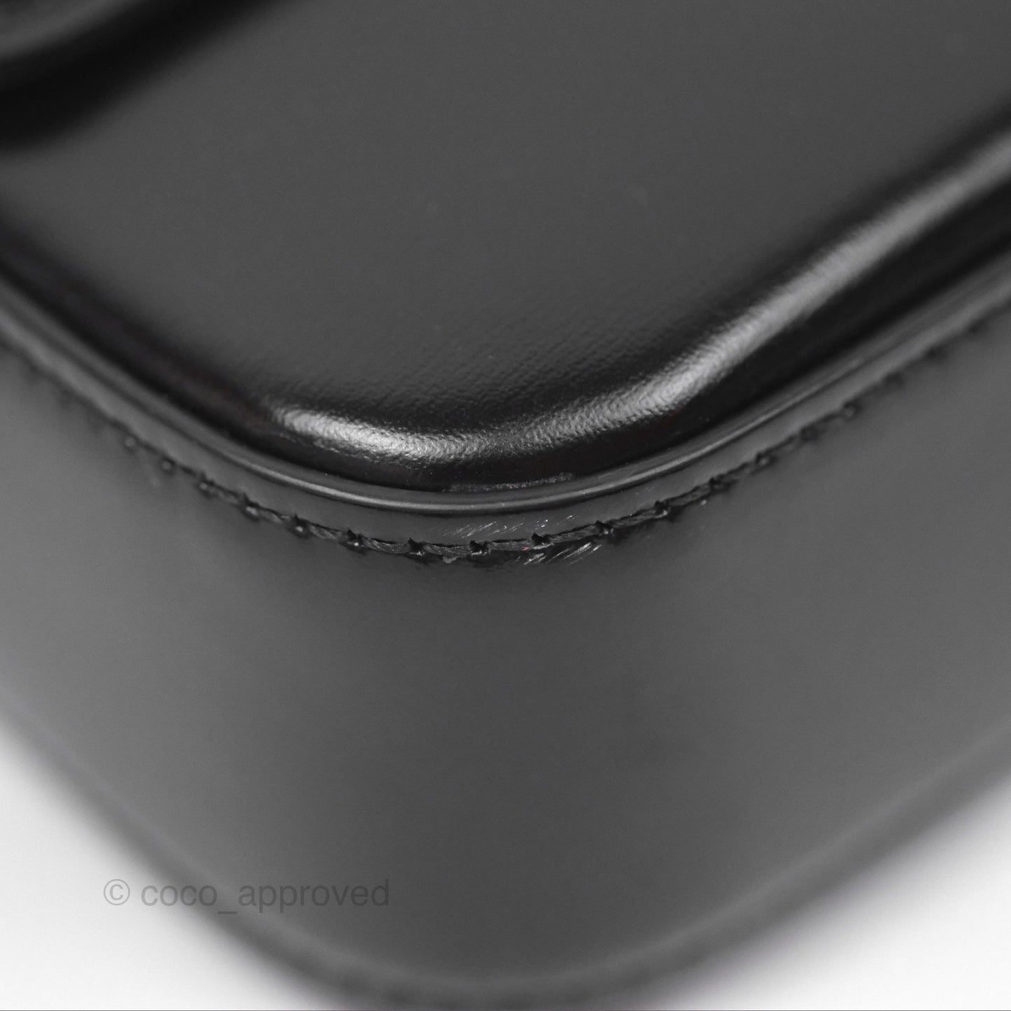 Celine Triomphe Shoulder Bag Black Calfskin