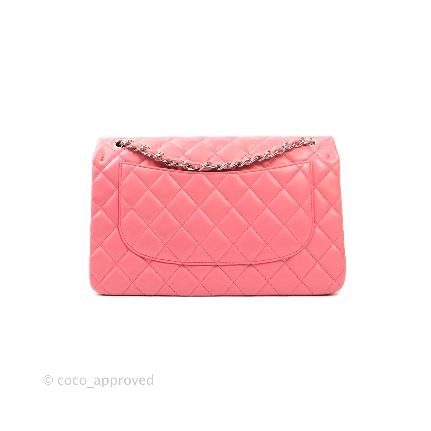 Chanel Jumbo Double Flap Pink Lambskin Silver Hardware⁣⁣
