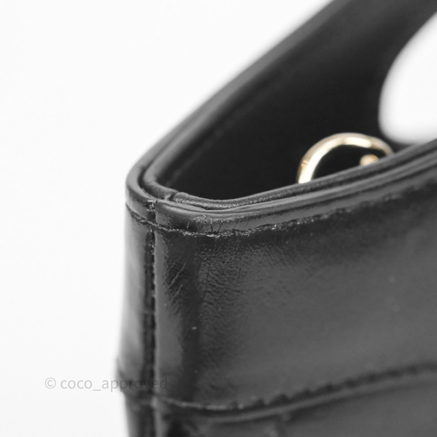Chanel Nano 31 Black Shiny Calfskin Gold Hardware