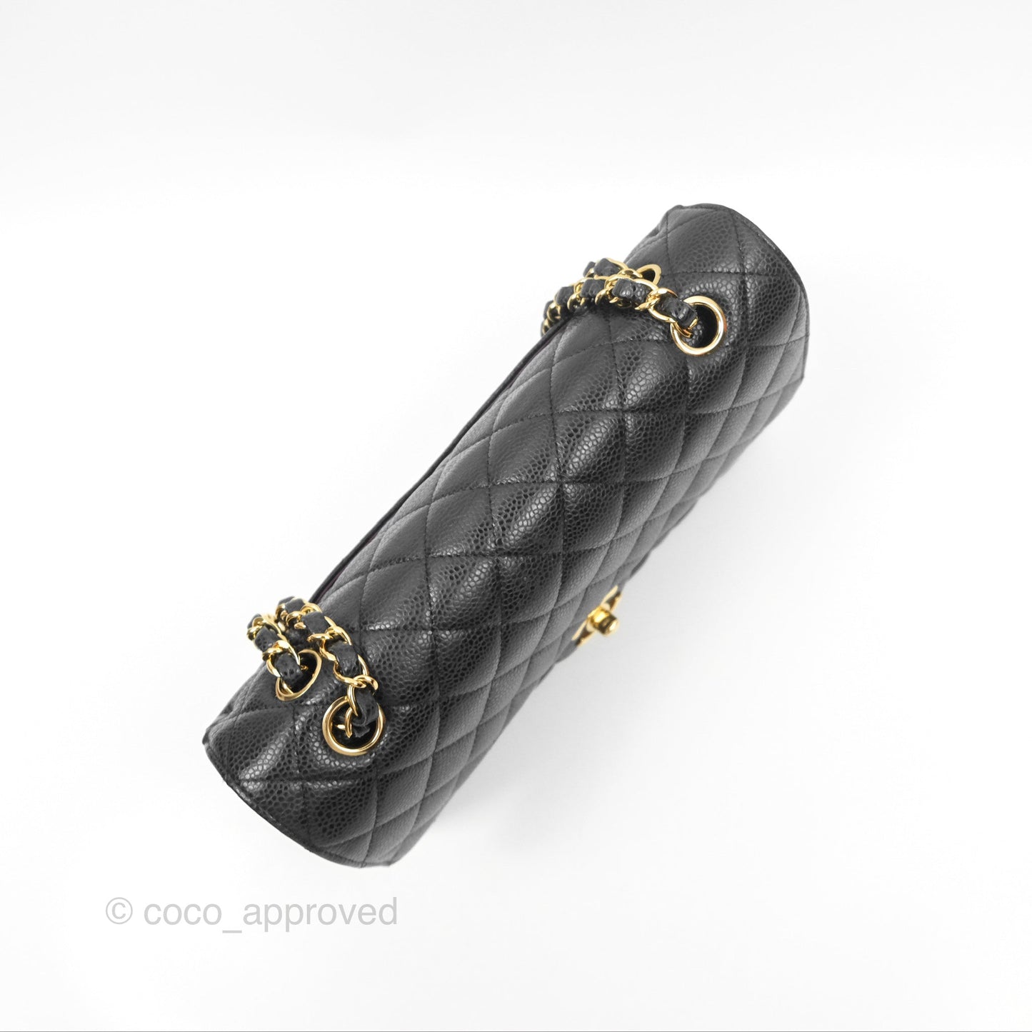 Chanel Classic M/L Medium Flap Quilted Black Caviar Gold Hardware