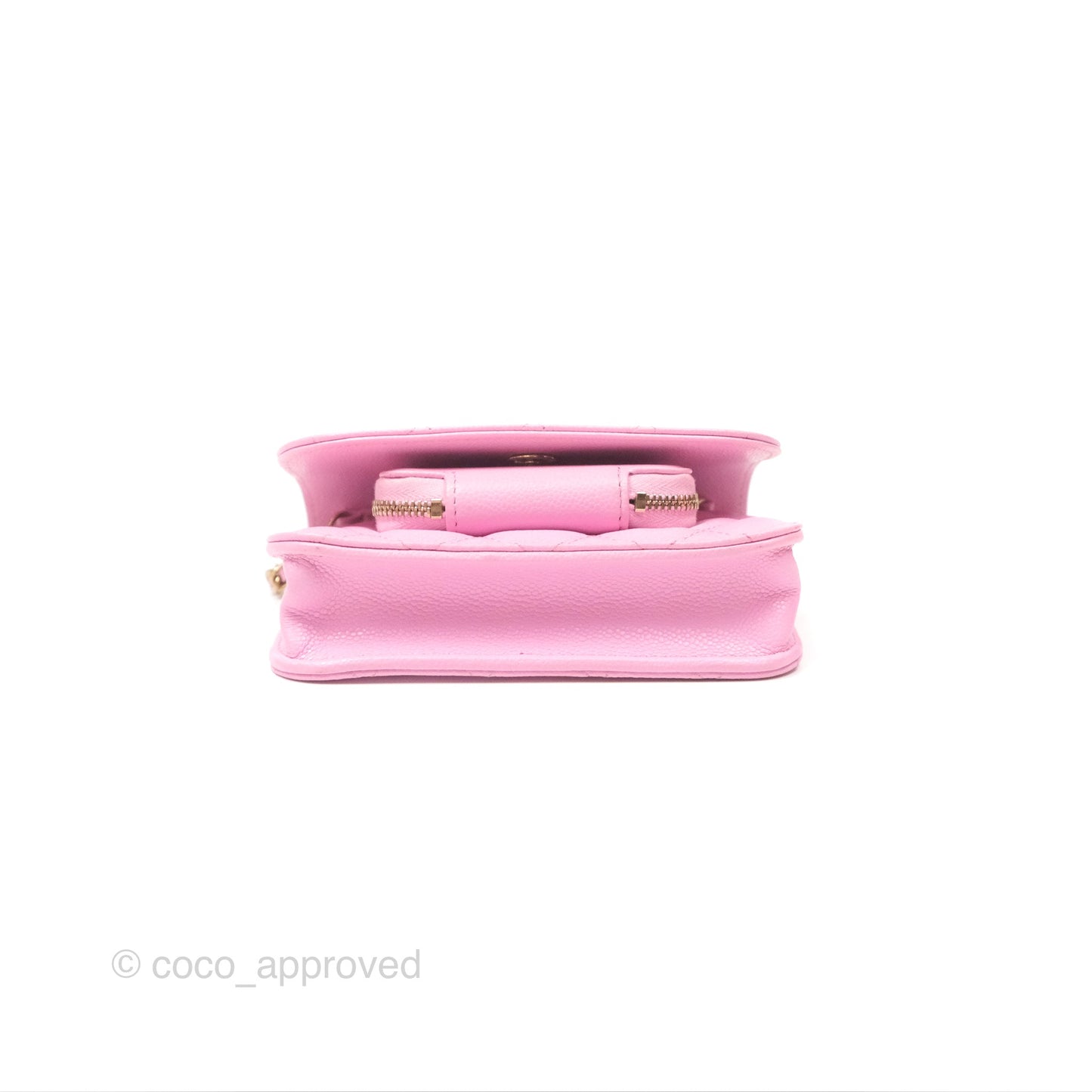 Chanel Business Affinity Clutch With Chain Pink Caviar Gold Hardware