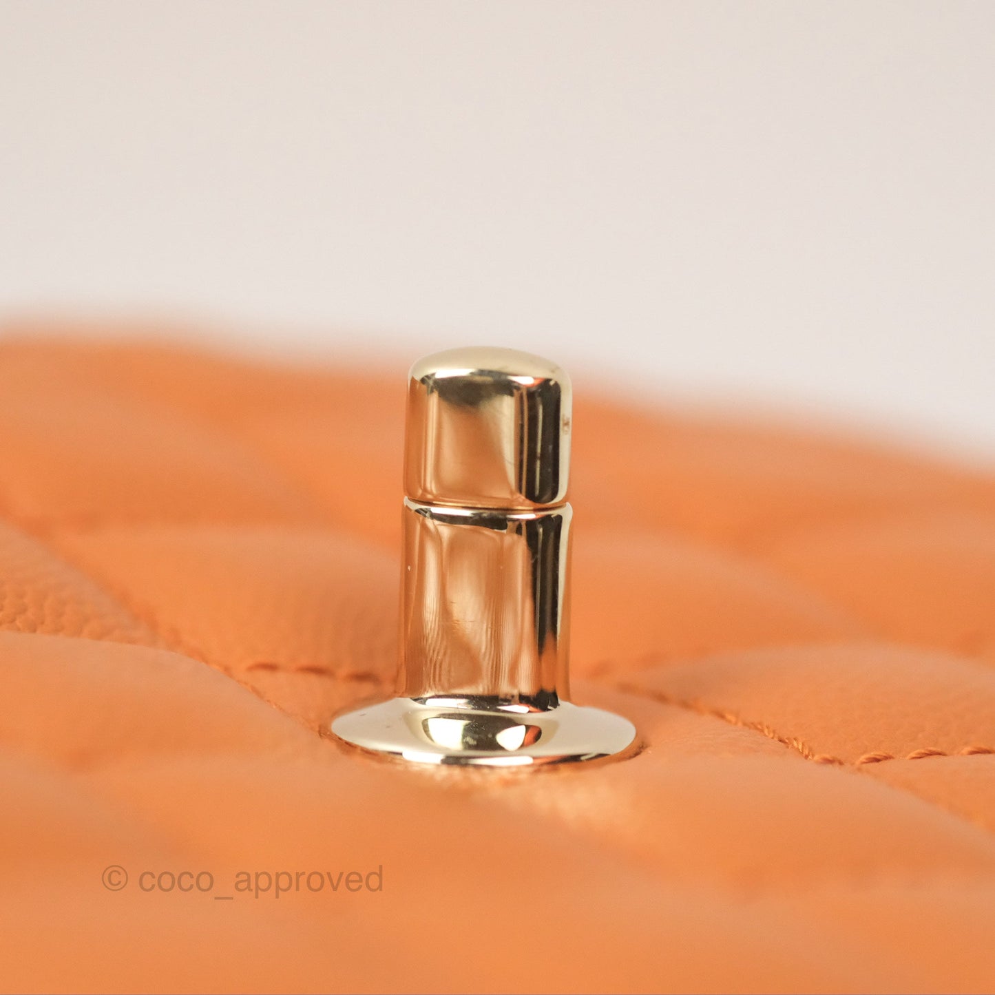 Chanel Small Coco Handle Quilted Caramel Caviar Gold Hardware 21A