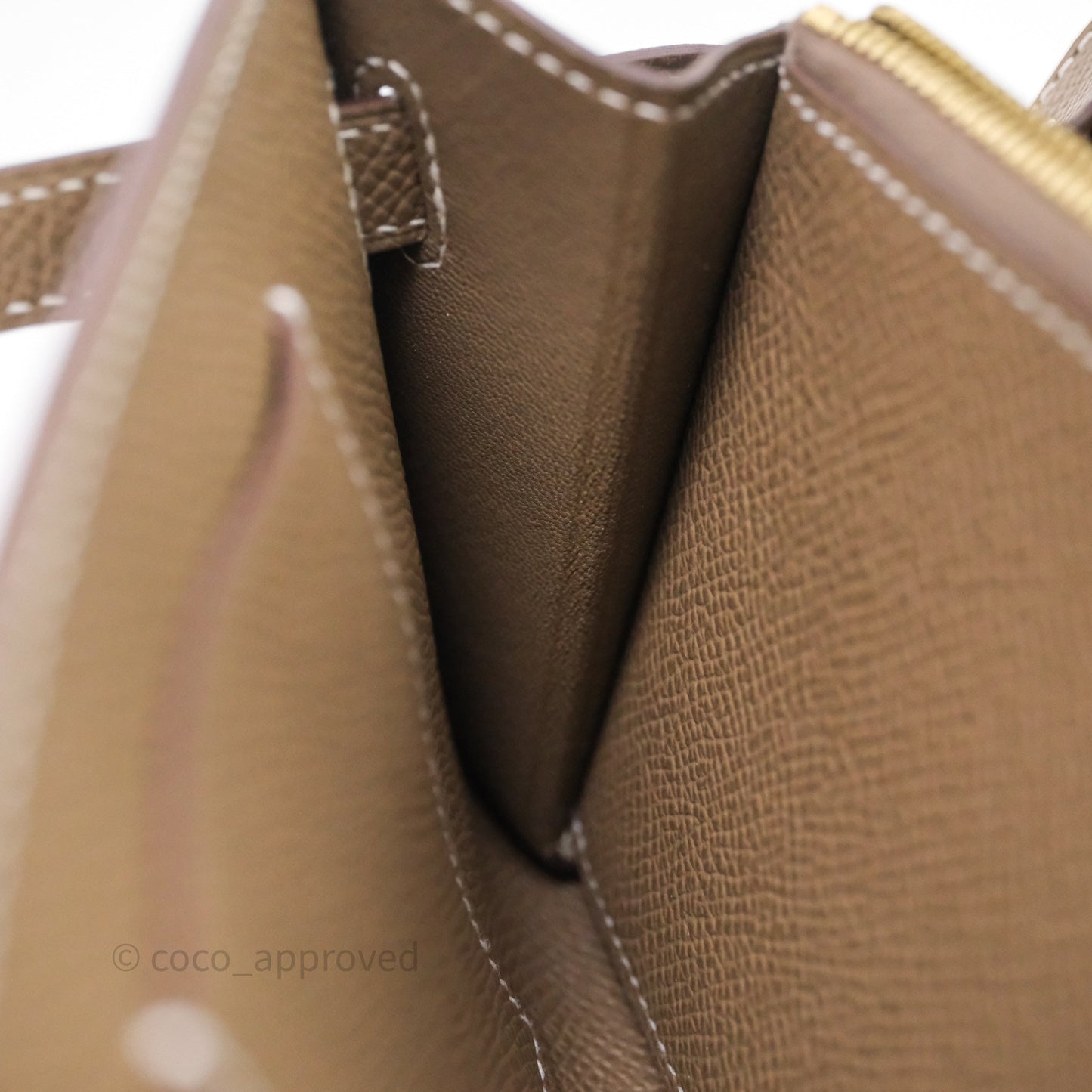 Hermès Kelly To Go Wallet Etoupe 18 Epsom Gold Hardware