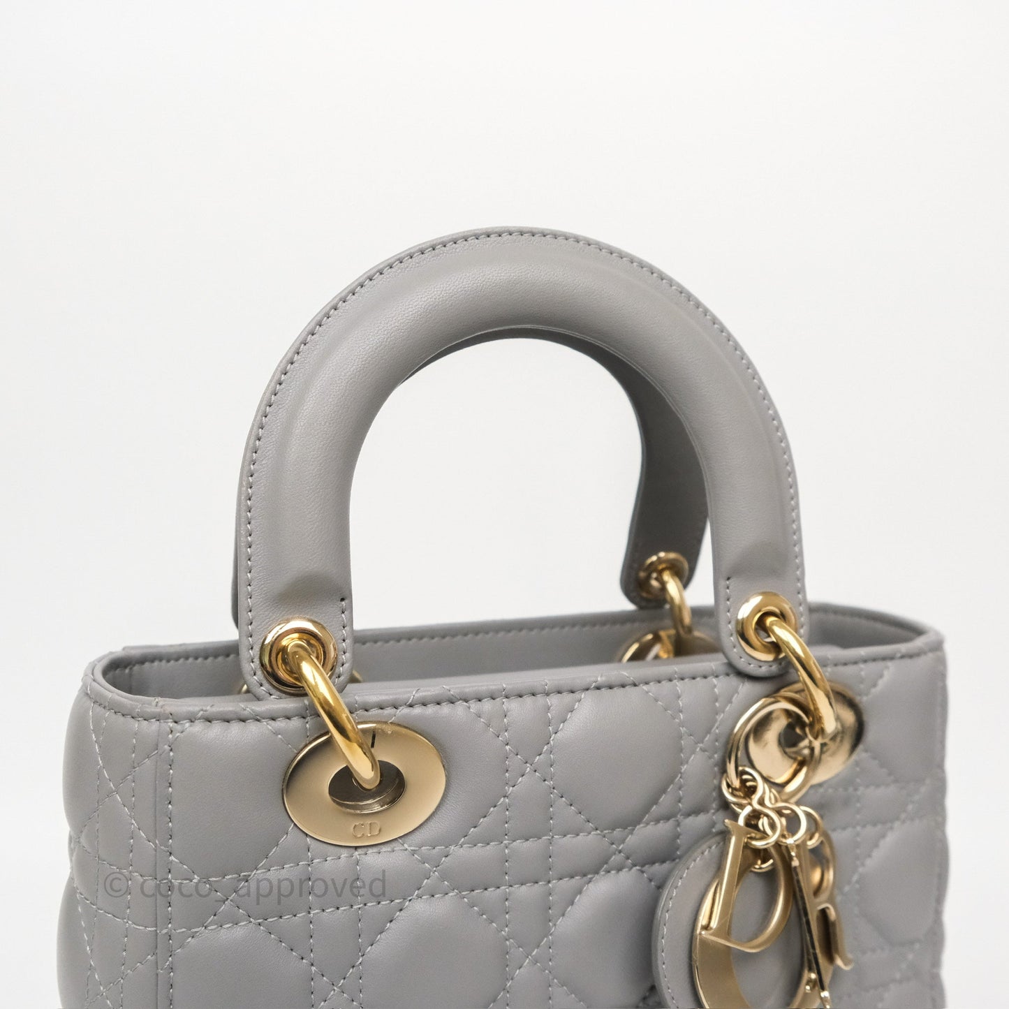 Dior Lady Dior My ABCDior Grey Lambskin Cannage