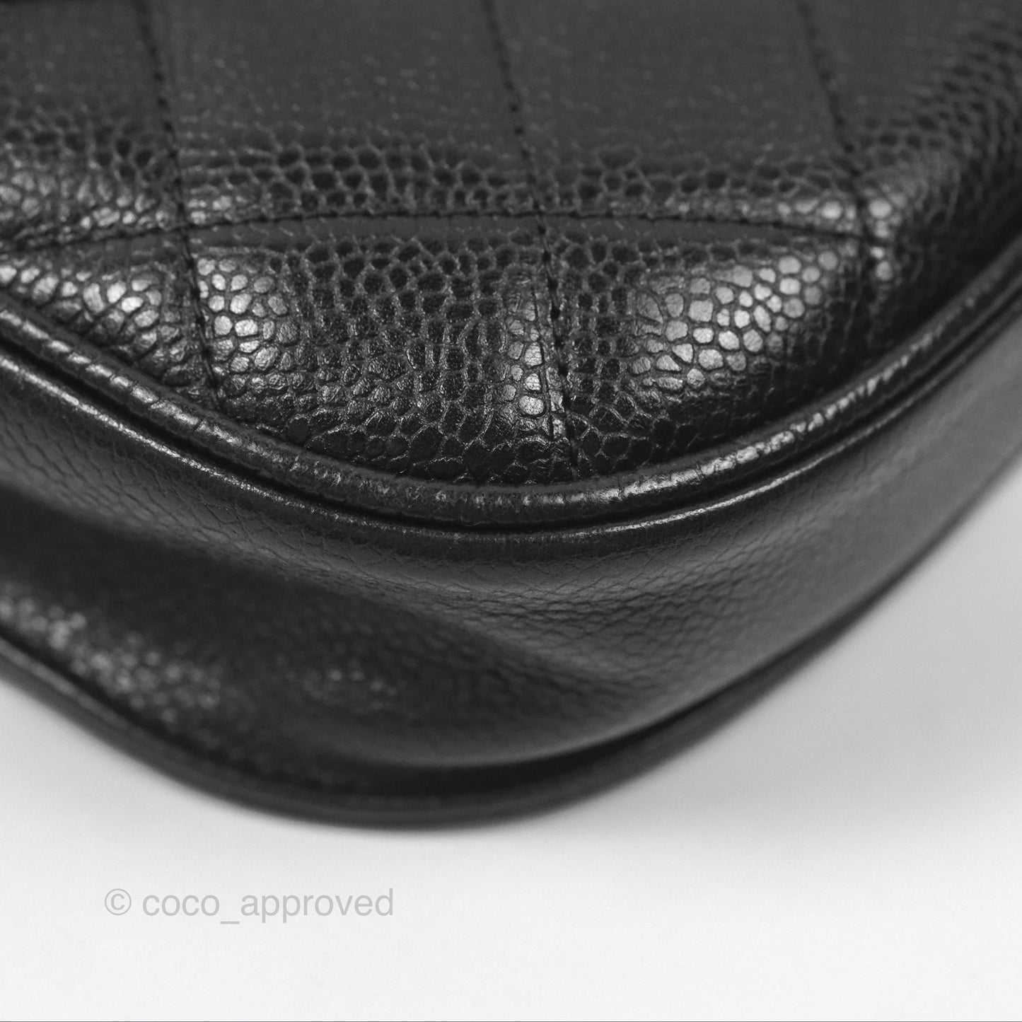 Chanel Vintage Belt Bag Black Caviar 24K Gold Hardware