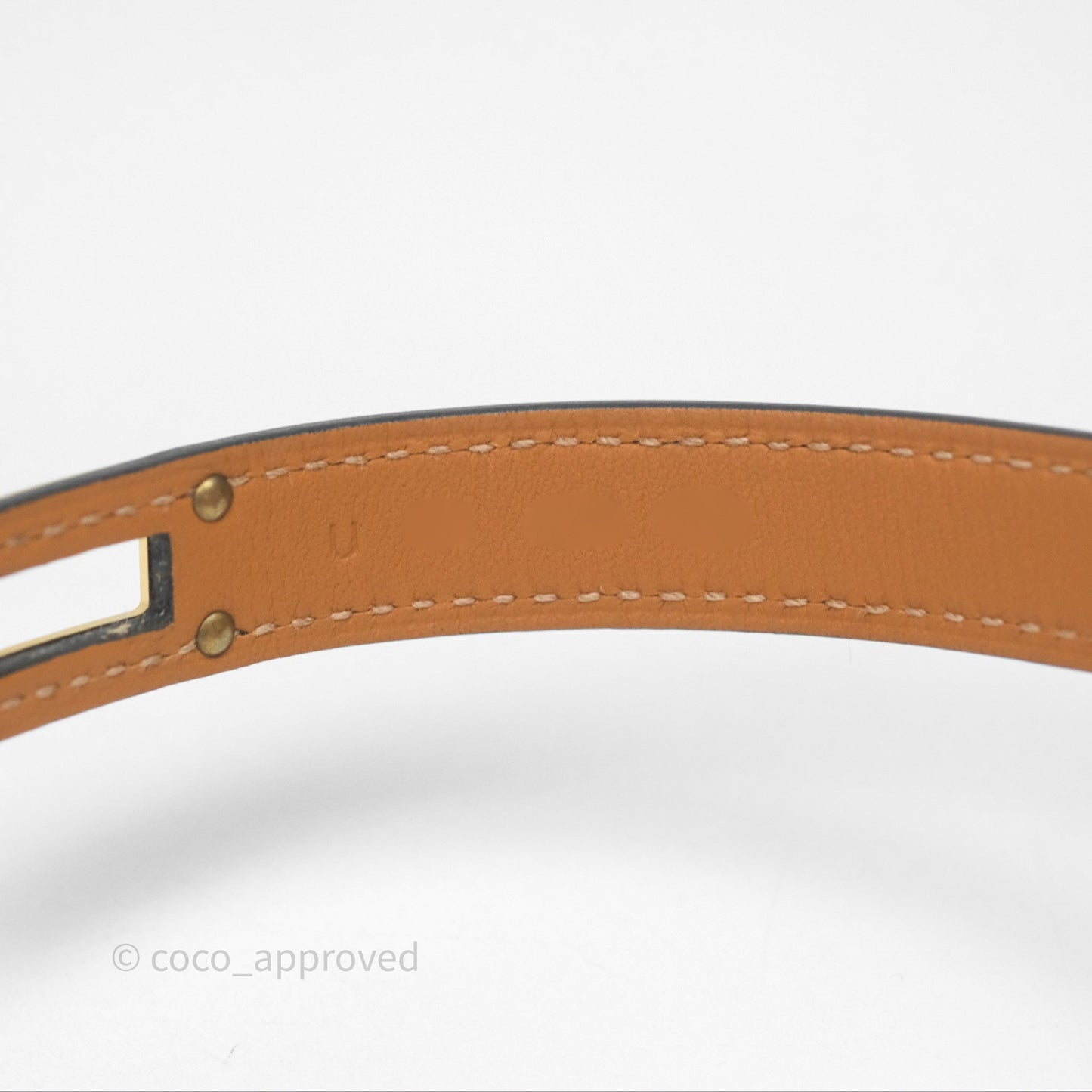 Hermès Kelly Double Tour Box Leather Bracelet Black Gold Hardware