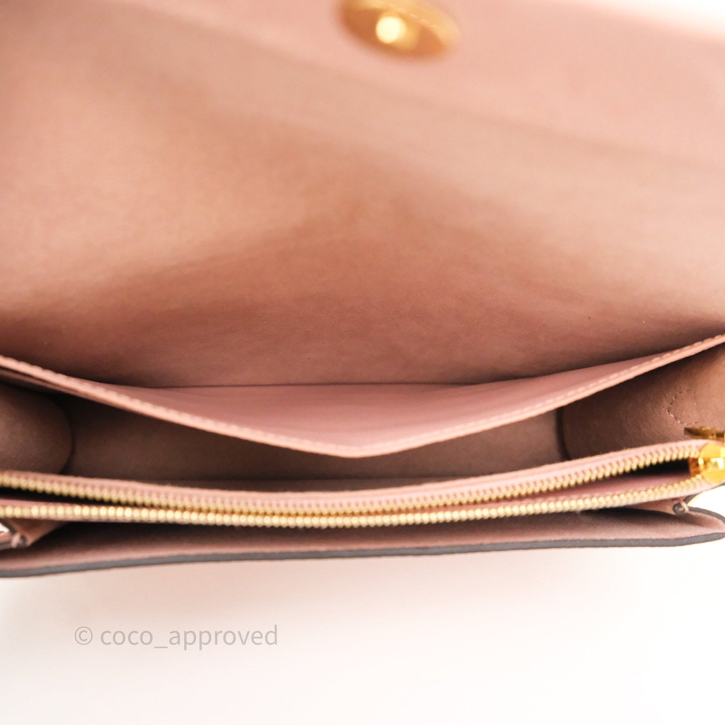 Louis Vuitton Vavin Chain Wallet Rose Poudre Empreinte Monogram