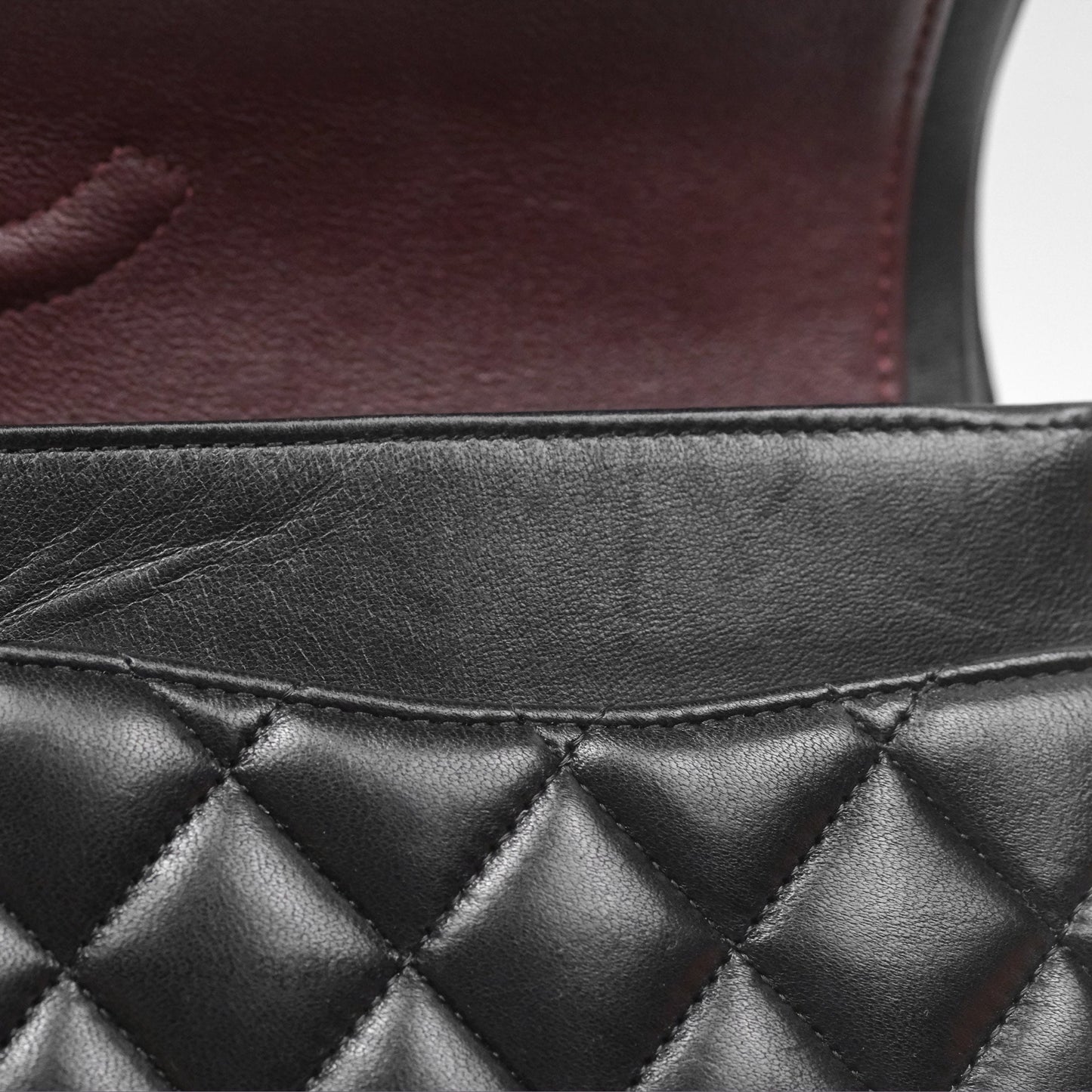 Chanel Classic M/L Medium Flap Quilted Black Lambskin Gold Hardware