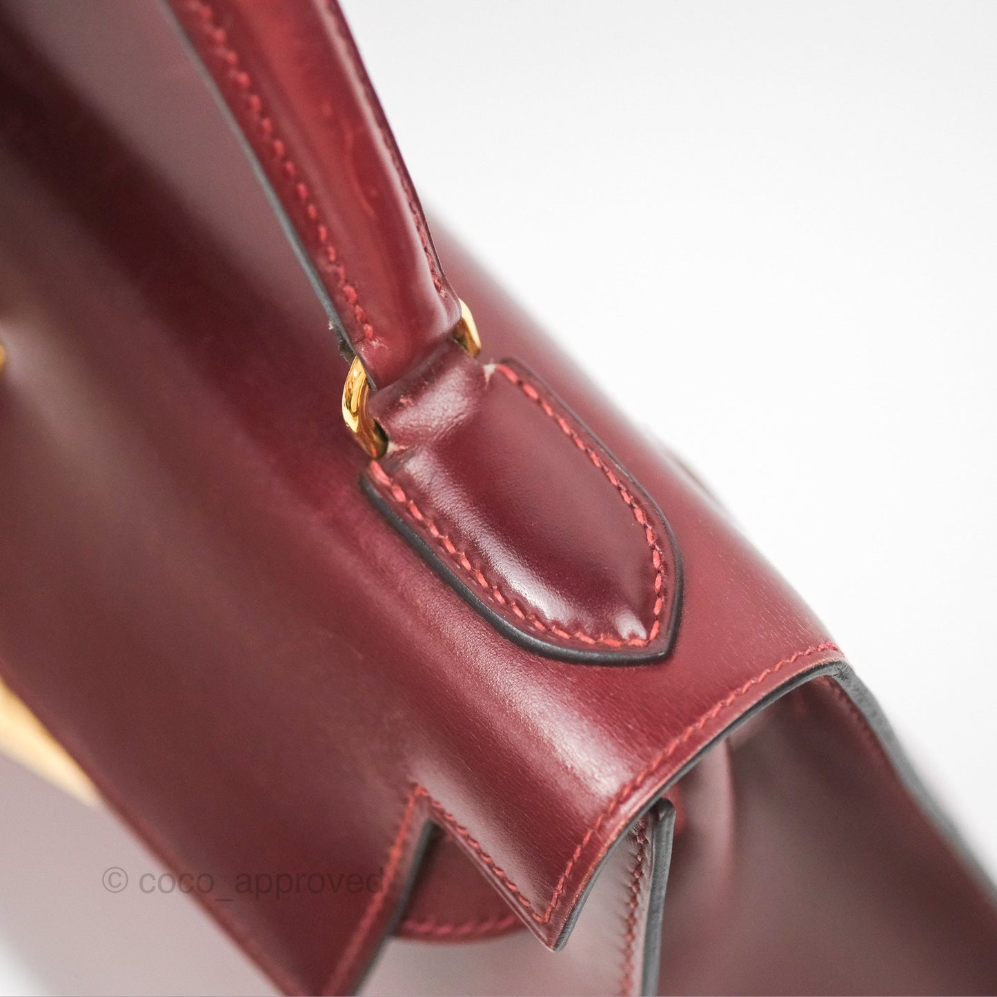 Hermès Kelly Sellier 28 Box Rouge Gold Hardware