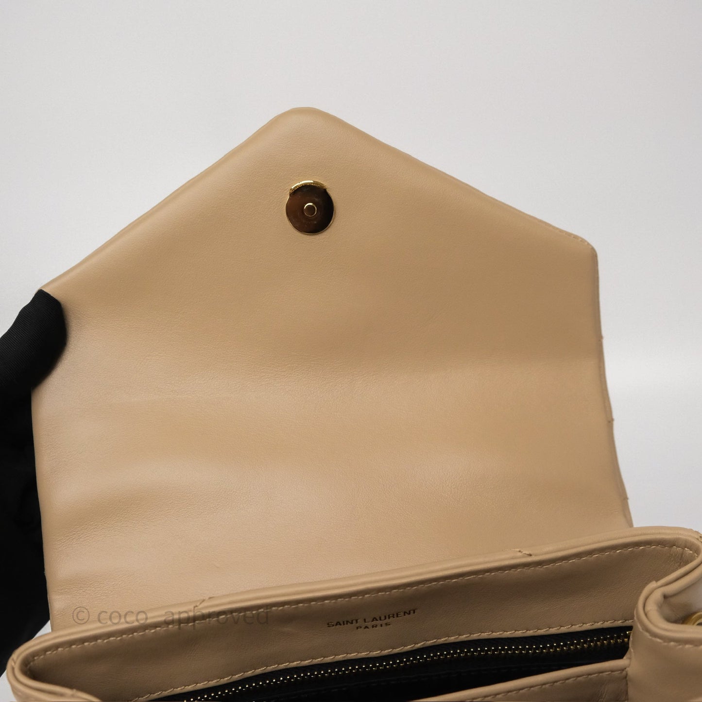 Saint Laurent Loulou Toy Shoulder Bag Beige