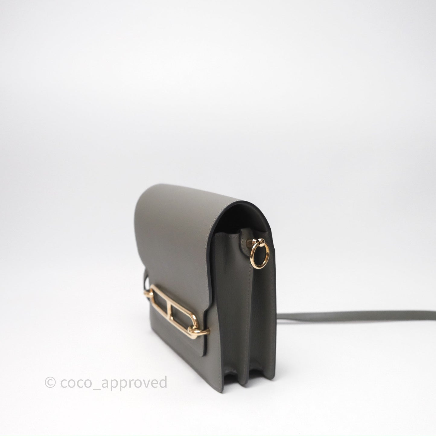 Hermès Roulis Mini 18 Gris Meyer 0L Evercolor Permabrass Hardware