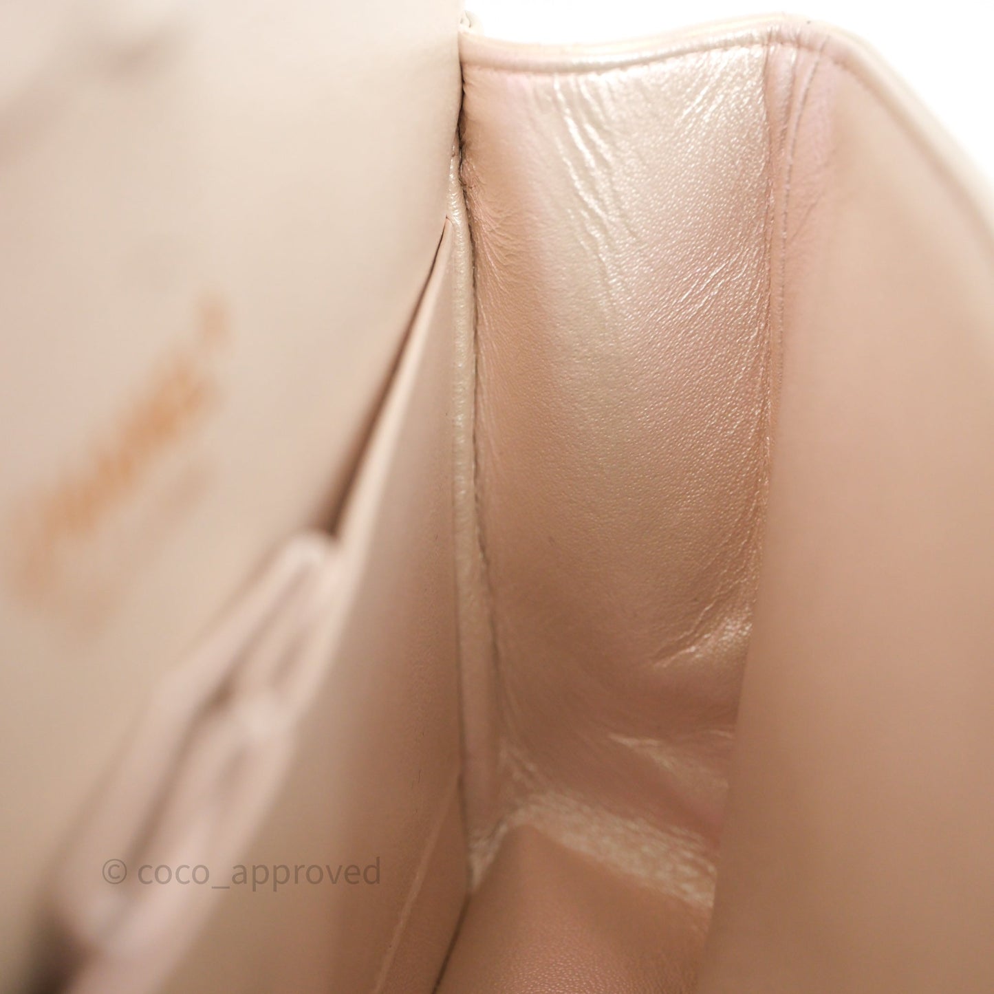 Chanel Classic Medium Double Flap Iridescent Beige Gold Hardware 21S