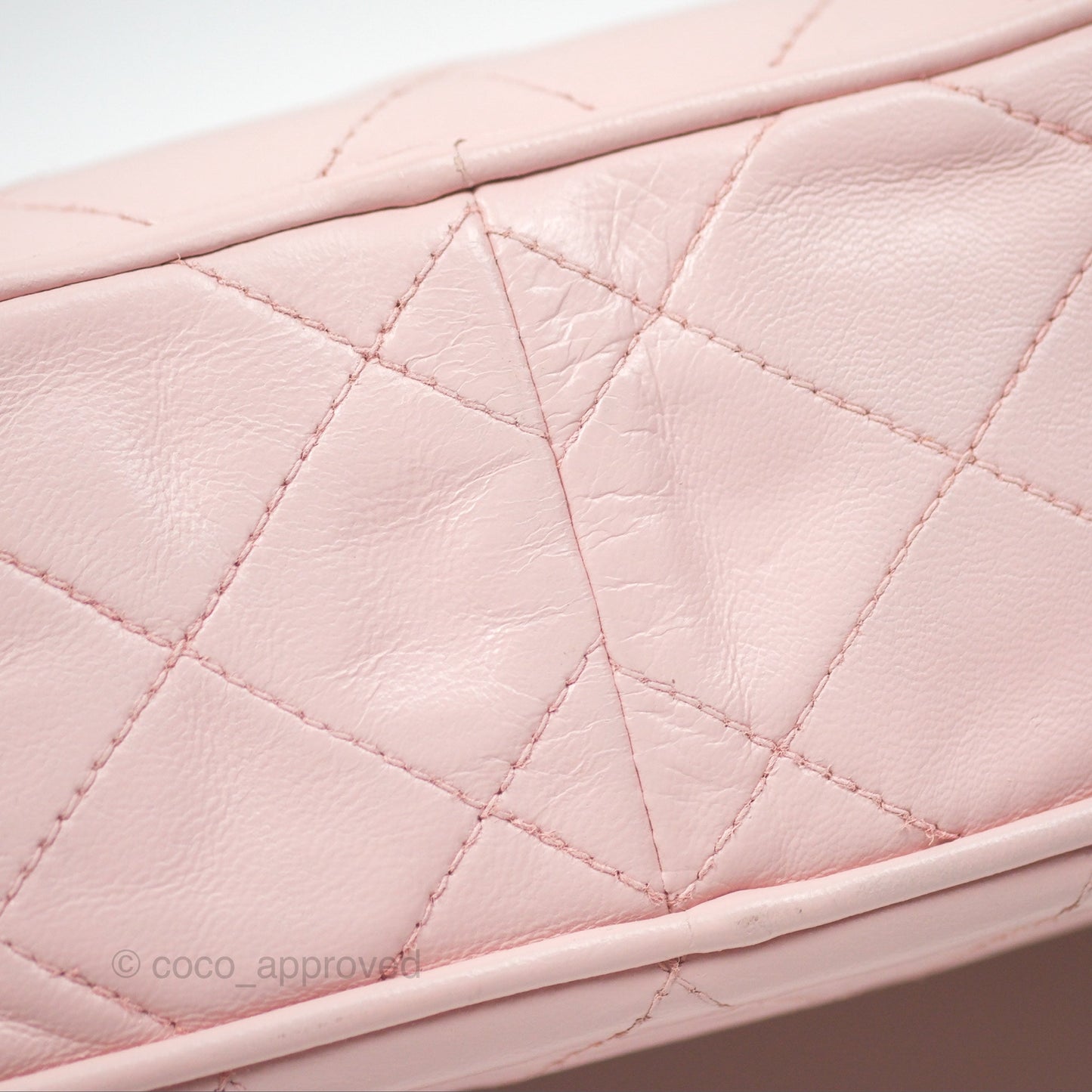 Chanel Vintage Camera Bag Pink Lambskin Gold Hardware
