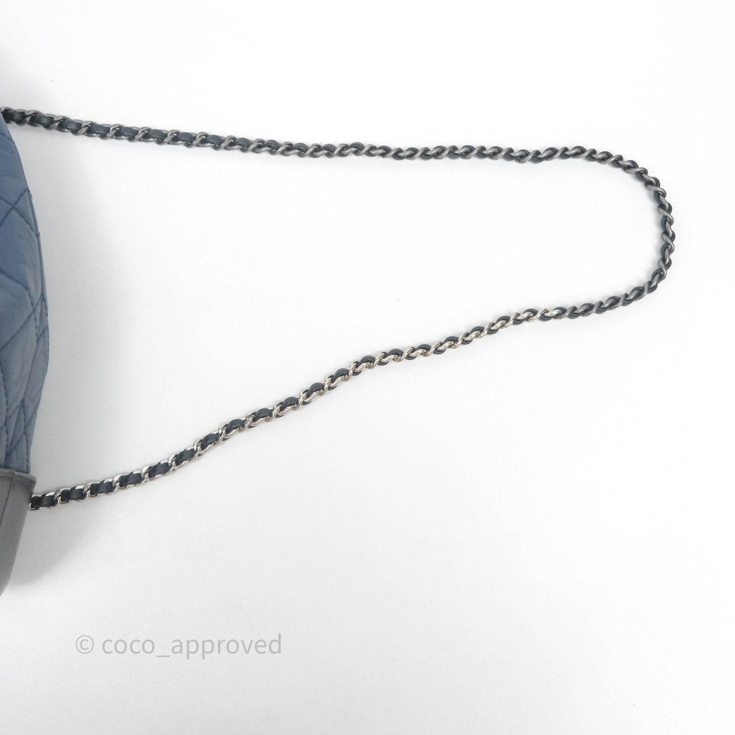 Chanel Small Gabrielle Backpack Quilted Navy Black Aged Calfskin