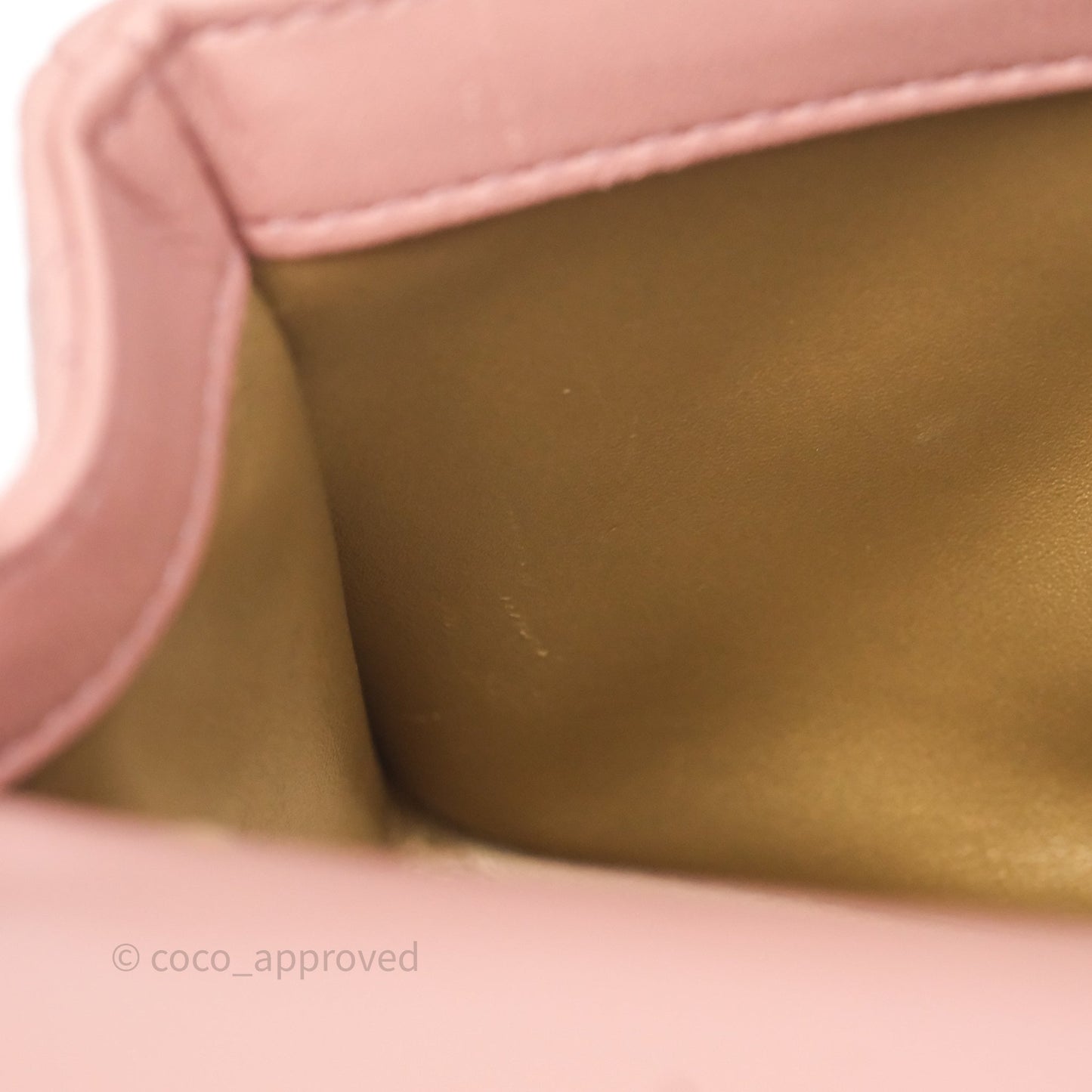 Chanel Mini Rectangular Pearl Crush Dusty Pink Lambskin Aged Gold Hardware