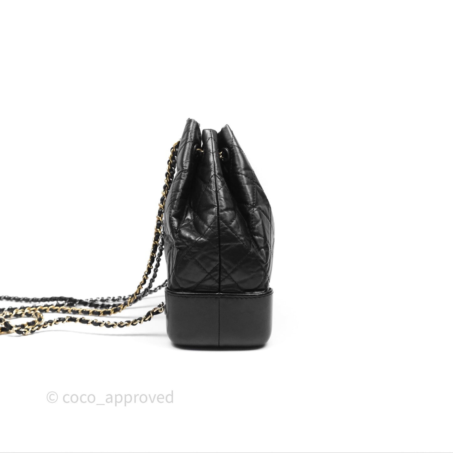 Chanel Small Gabrielle Backpack Black Aged Calfskin