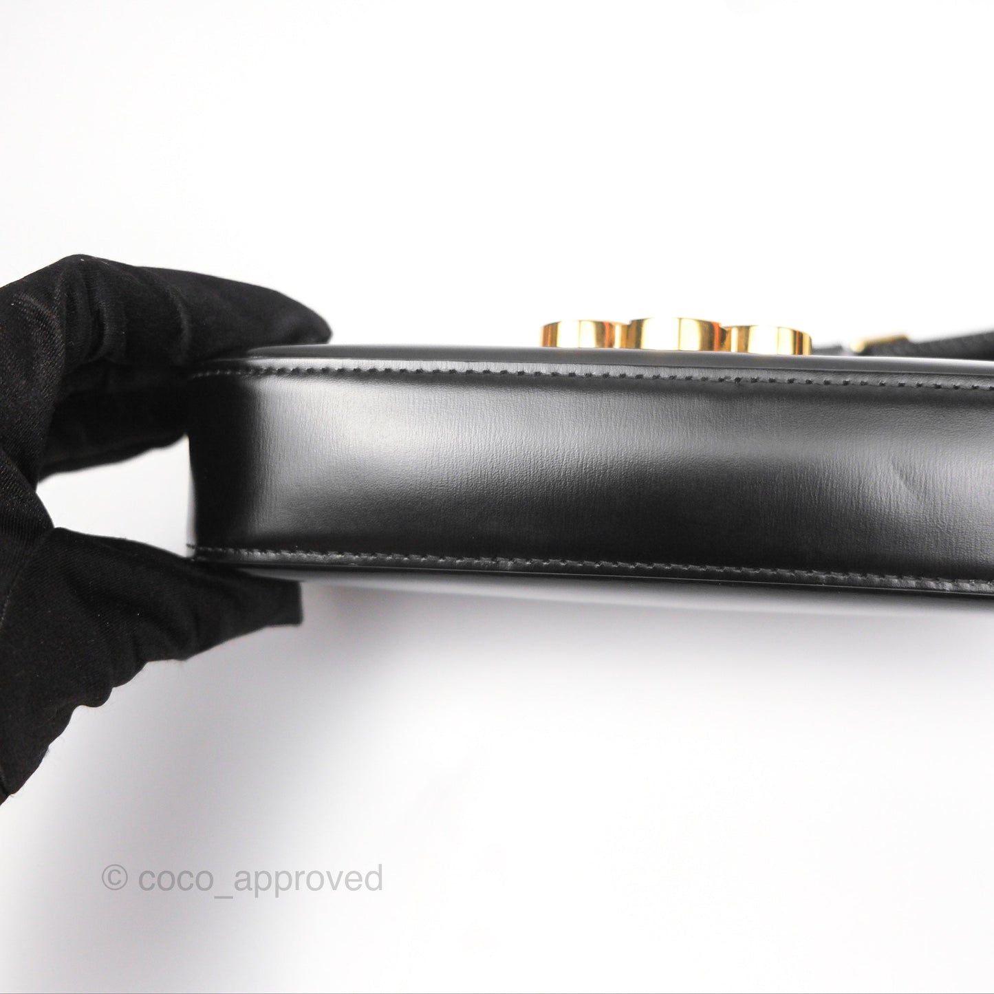 Celine Triomphe Shoulder Bag Black Calfskin