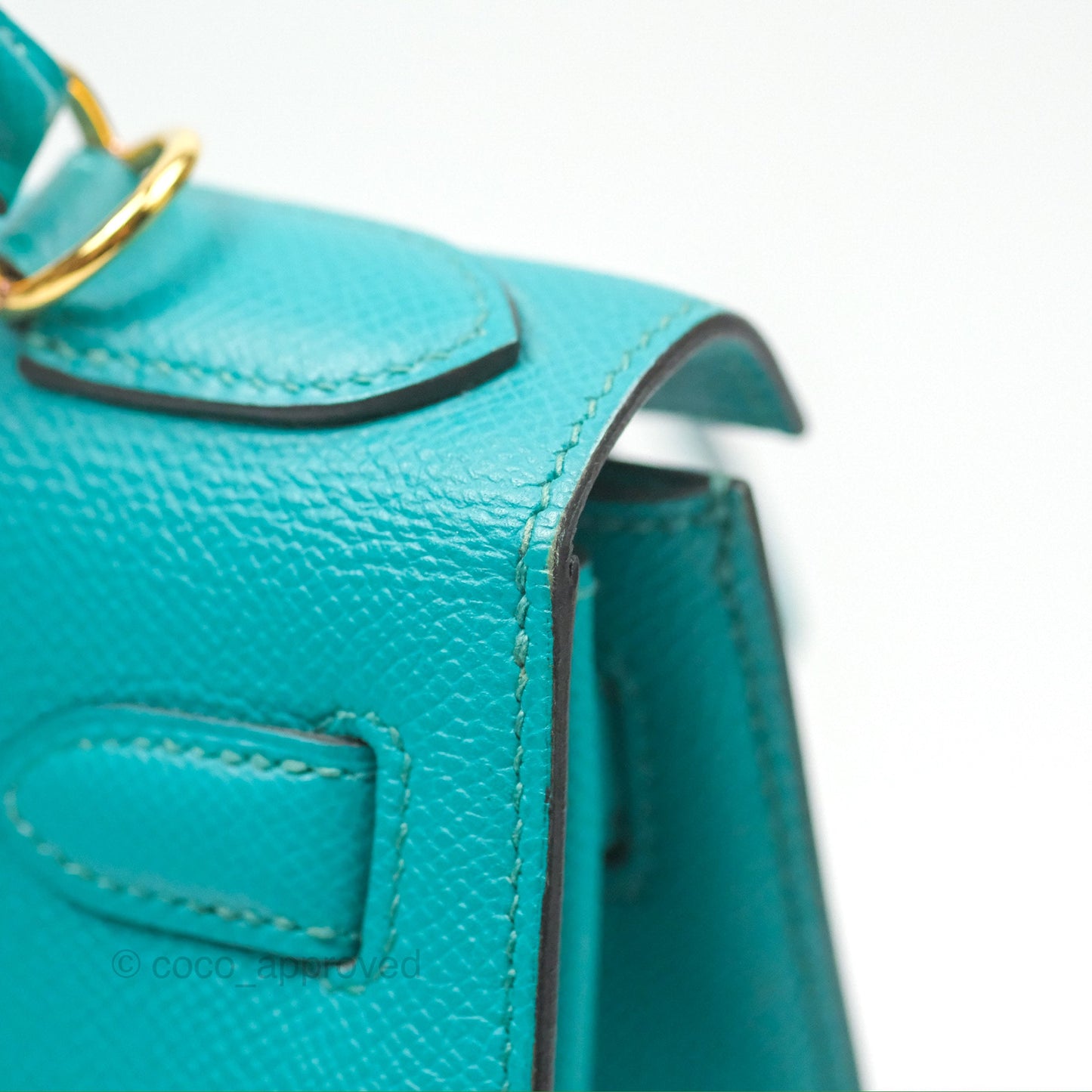 Hermès Sellier Kelly 28 Bleu Paon Epsom Gold Hardware