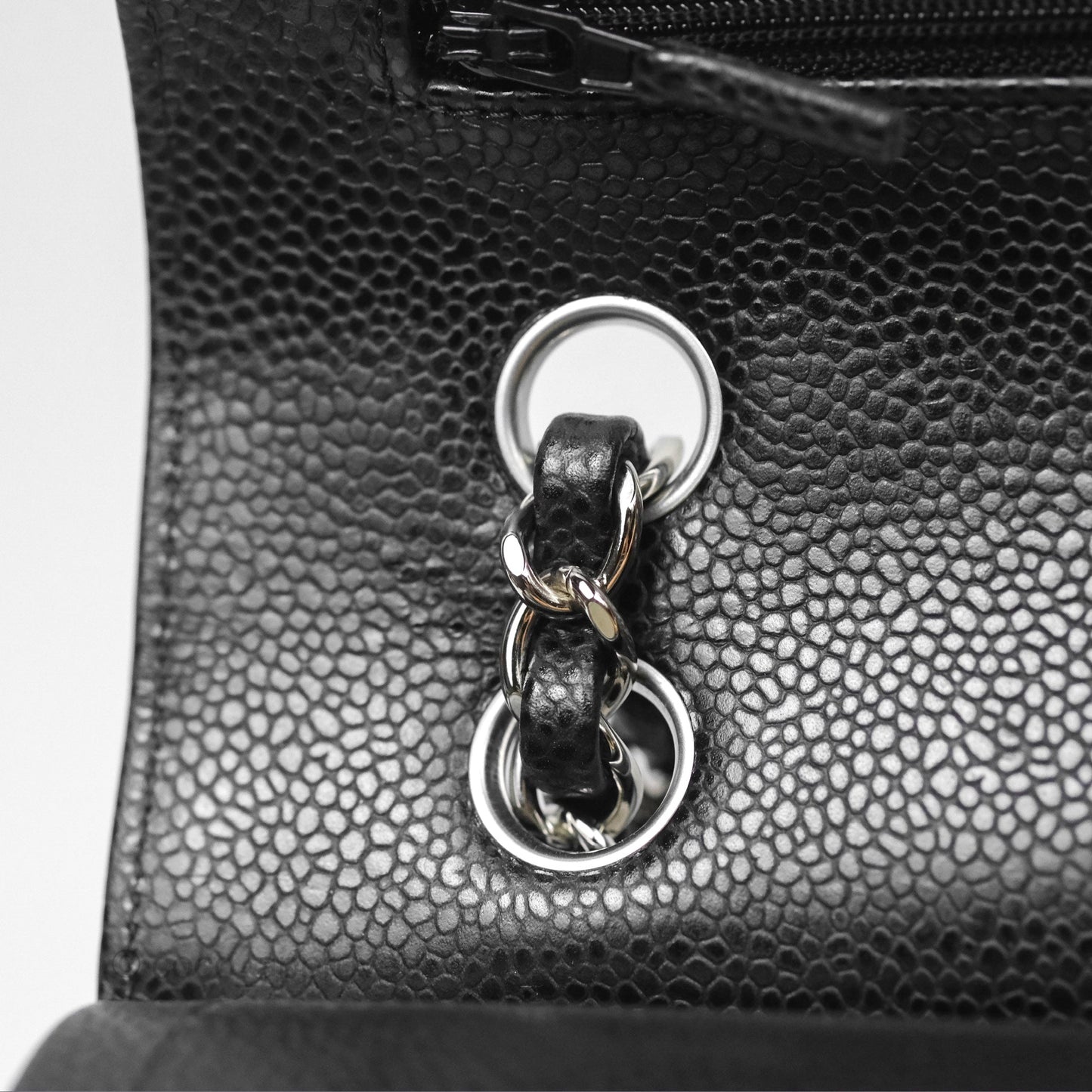 Chanel Small Classic Flap Quilted Black Caviar Silver Hardware