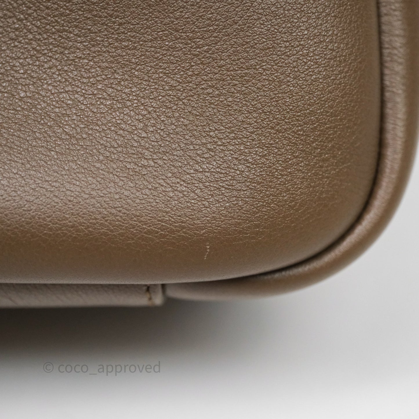 Saint Laurent LE 5 à 7 Supple Small Choco Brown Grained Leather Gold Hardware