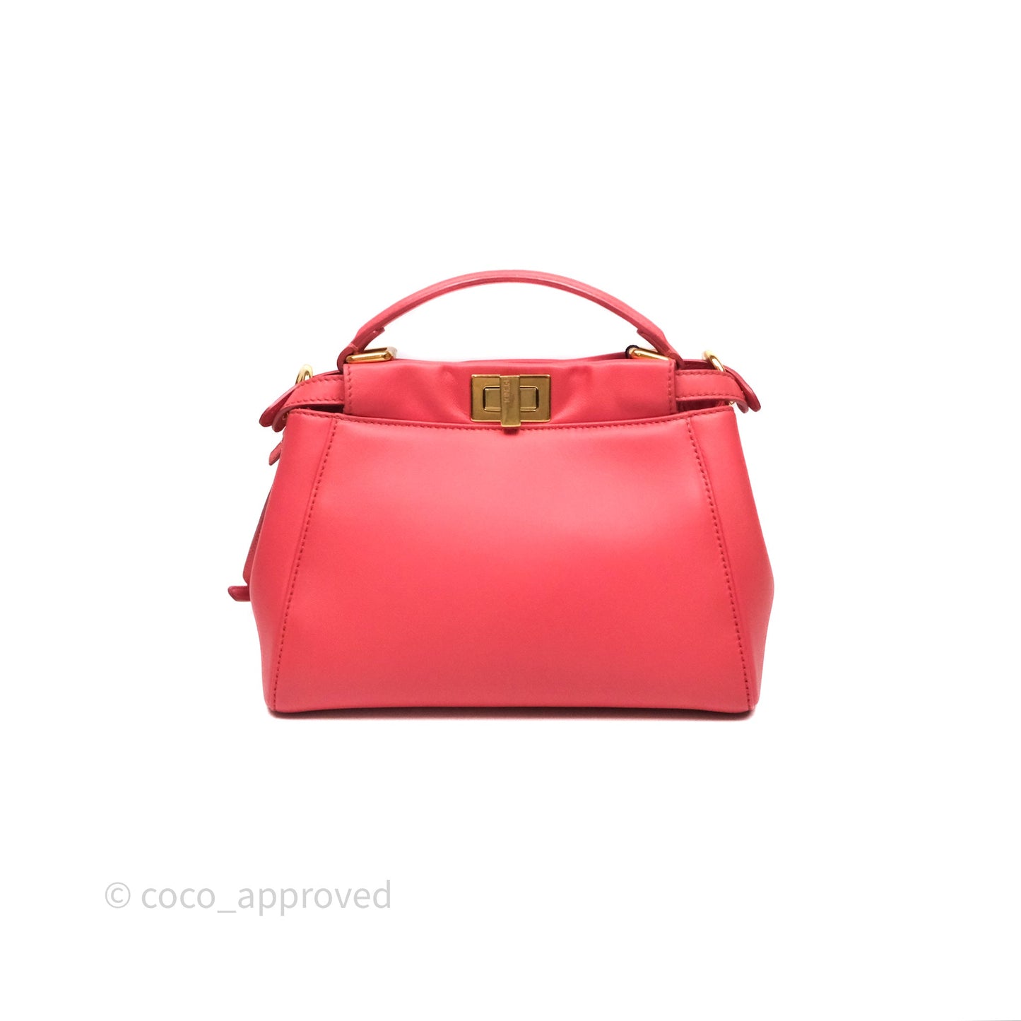 Fendi Nappa Mini Peekaboo Bag Hot Pink
